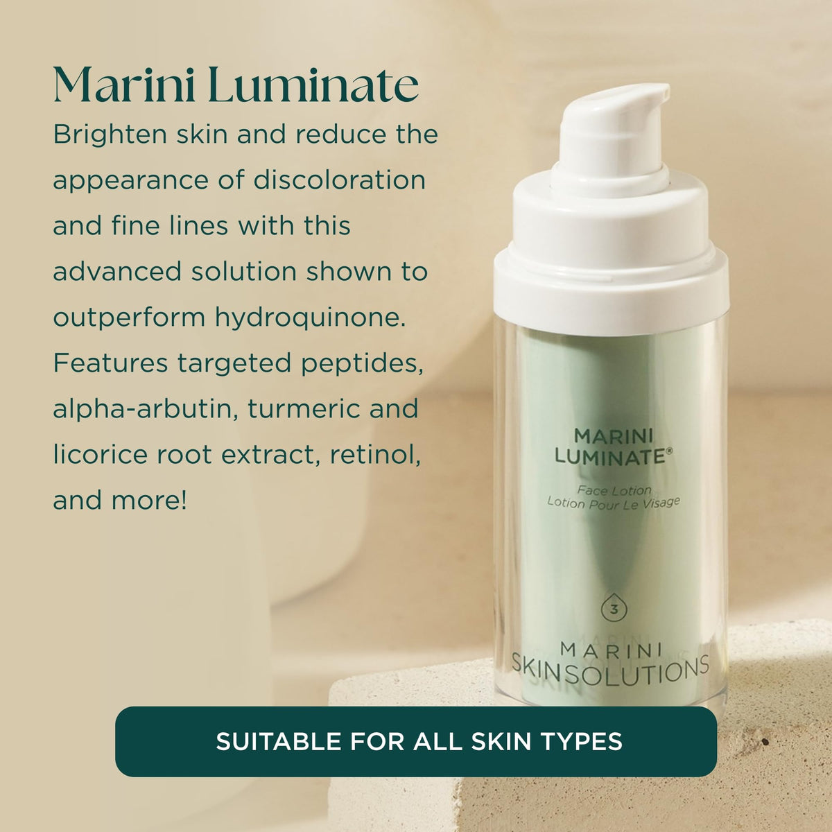 Marini SkinSolutions Luminate Face Lotion Face Mask - Marini SkinSolutions Official Imagery - 3