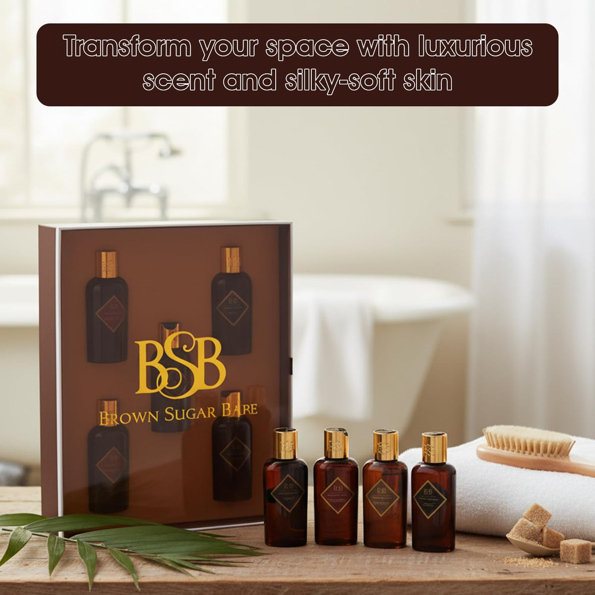 Body Oil Gift Set Five Scents are Creme De La Creme Wild - Brown Sugar Babe Official Imagery - 6