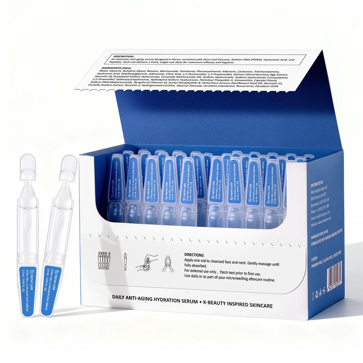 Salmon DNA PDRN Serum Microneedling Aftercare Anti Aging - TRSTAY LUXE Official Imagery - 2
