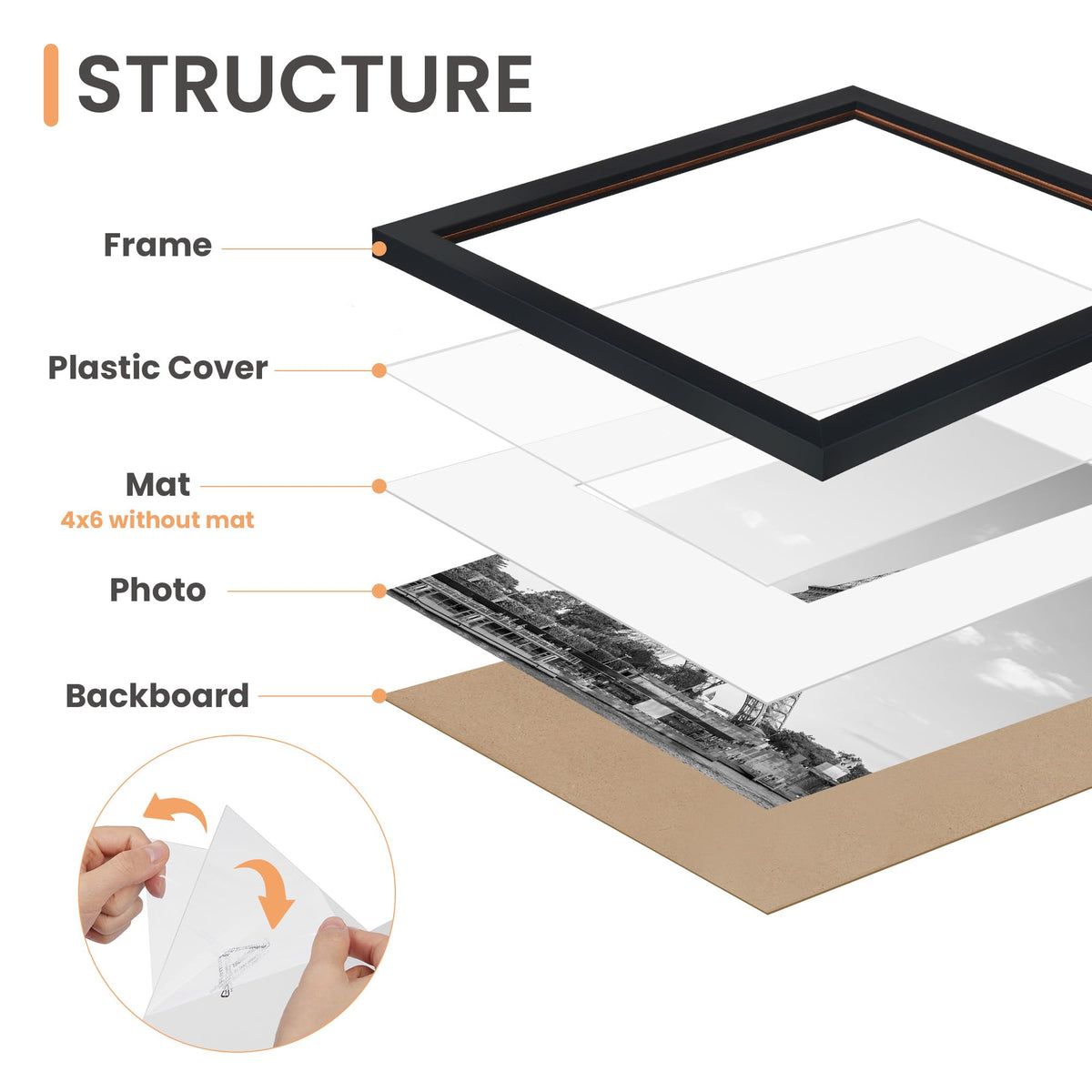 upsimples Picture Frames set of 19 Including 8x10 5x7 4x6 - upsimples Official Imagery - 5
