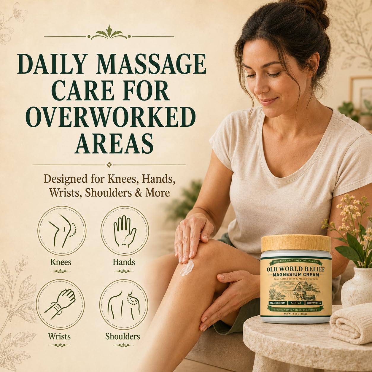 Old World Relief Magnesium Cream 150g – Nerve & Joint Care