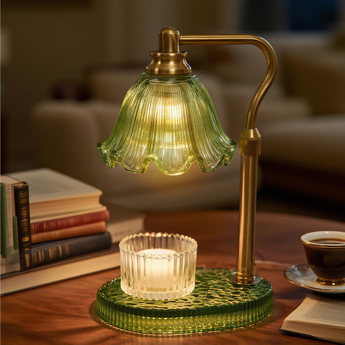 Flower Candle Warmer Lamp with Timer 4 Level Dimmer - WYghyronic Official Imagery - 1