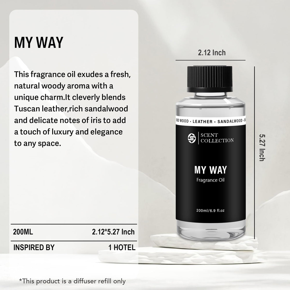 Luxury Hotel Scent My Way Diffuser Oil 200ml Waterless - scent collection Official Imagery - 3