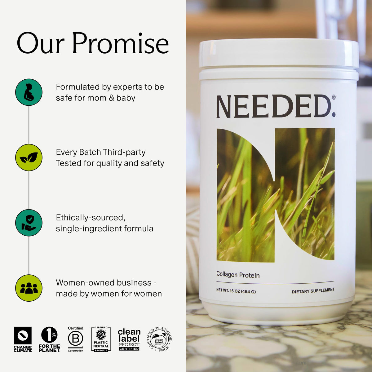 Needed Hydrolyzed Collagen Protein Powder - Needed. Official Imagery - 7