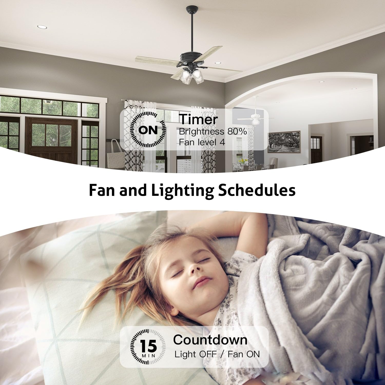 Smart Ceiling Fan Control and Dimmer Light Switch, Neutral Wire N - TREATLIFE Official Product View 5