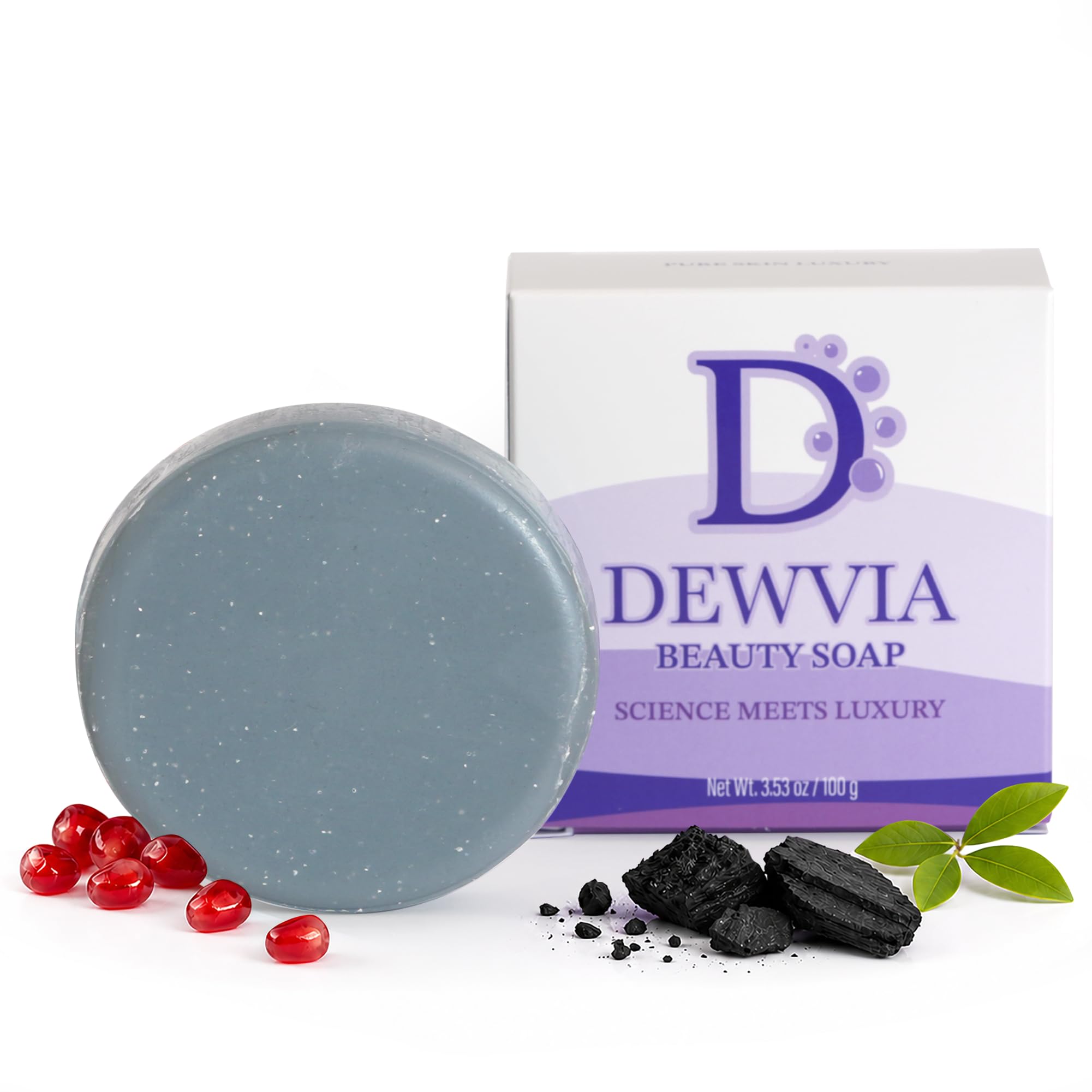 4-in-1 Facial Soap Bar Cleanser, Korean Skincare Face Cleansing - Dewvia