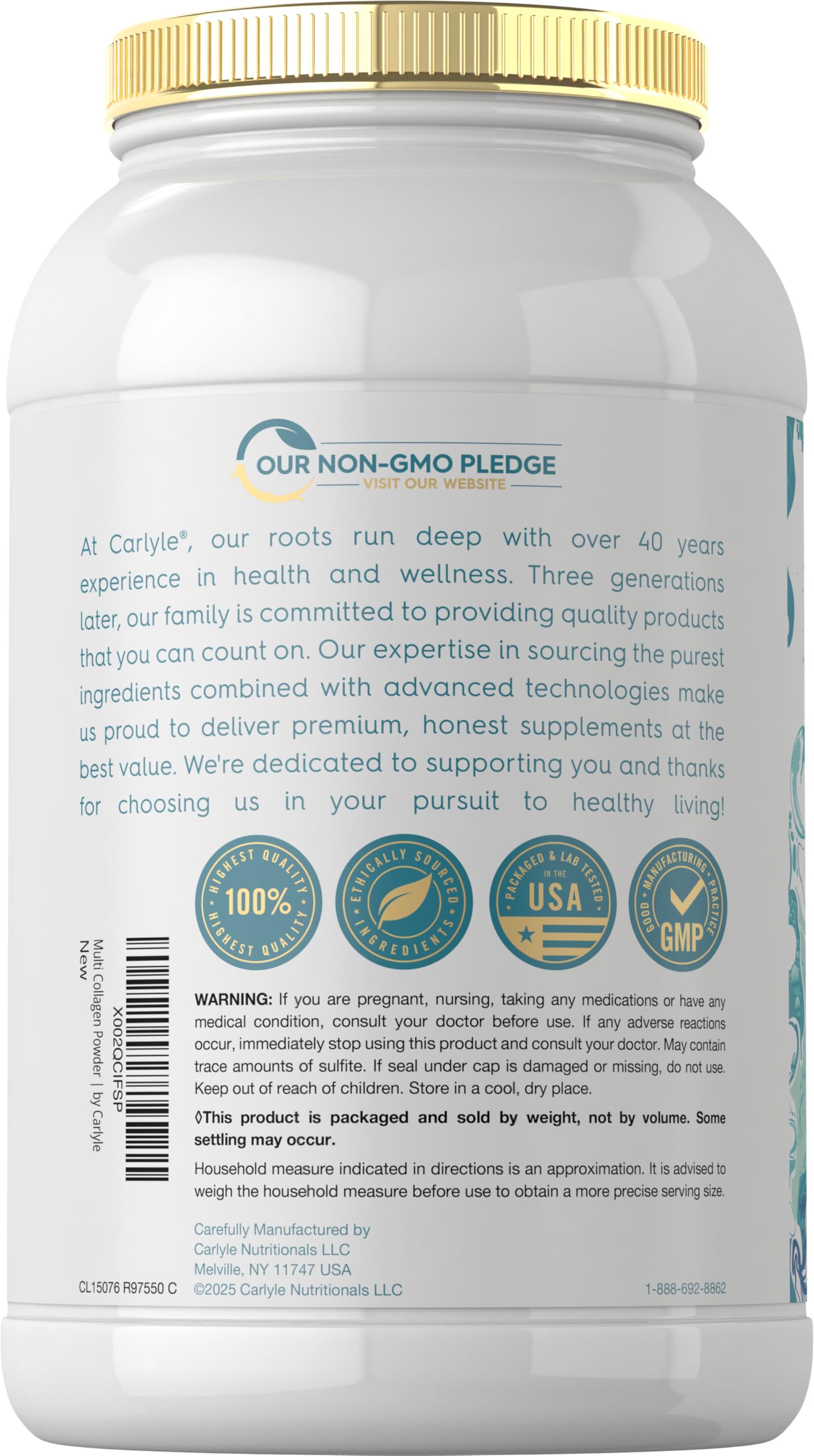 Carlyle Multi Collagen Peptides Powder 40 oz - Carlyle Official Imagery - 4