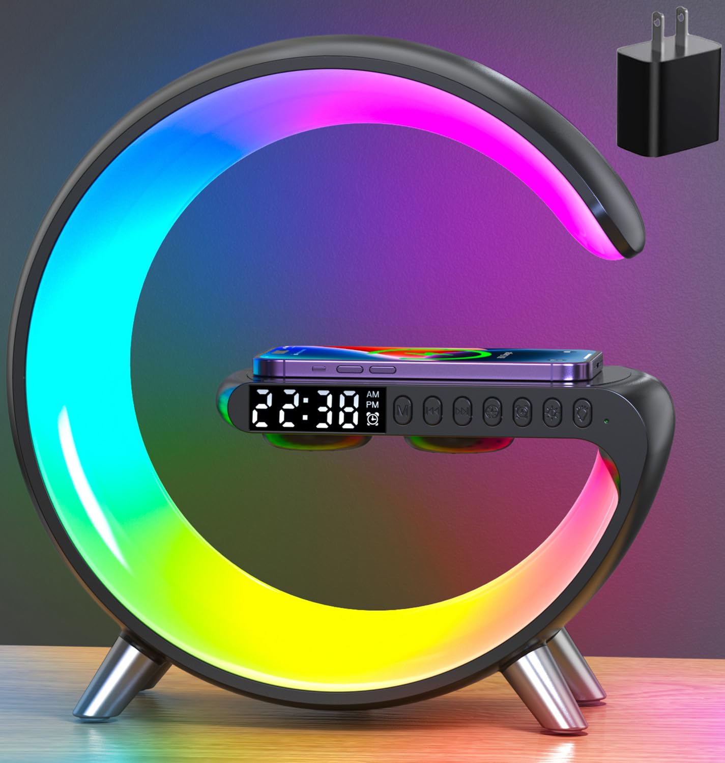 ALYNIC Smart LED Table Lamp, 4-in-1 Wireless Charger, Night Light - ALYNIC Official Product View 1