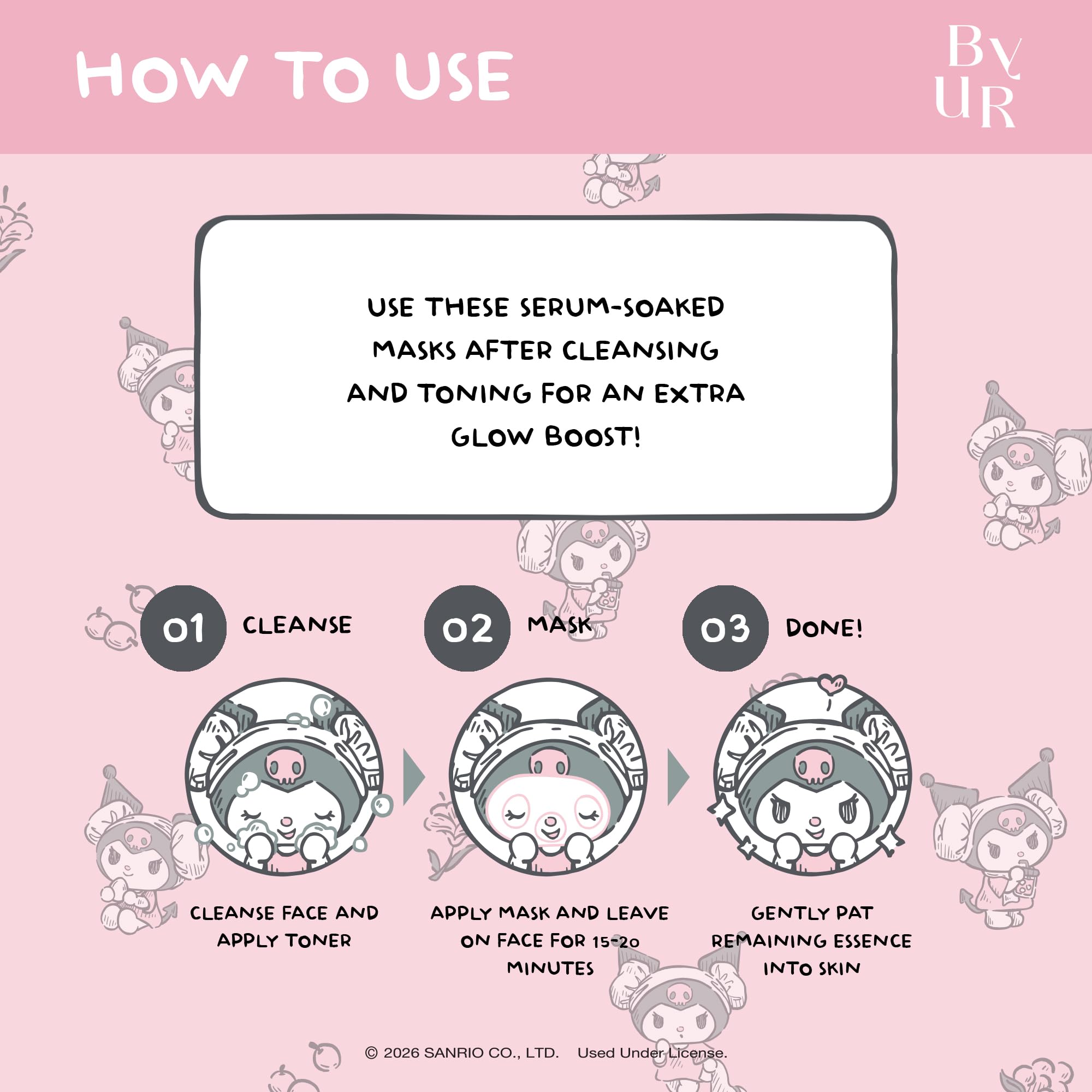 ByUR Vita Giving Sanrio Character Daily Aqua Serum Mask (4 - ByUR