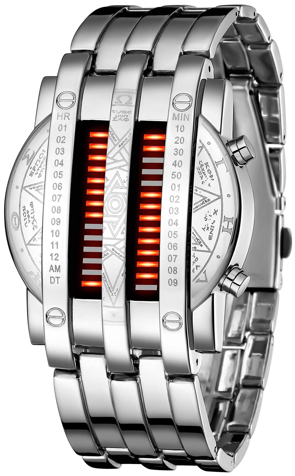 FANMIS Creative Mens Binary Matrix Blue LED Digital Watch Black P - FANMIS Official Product View 6