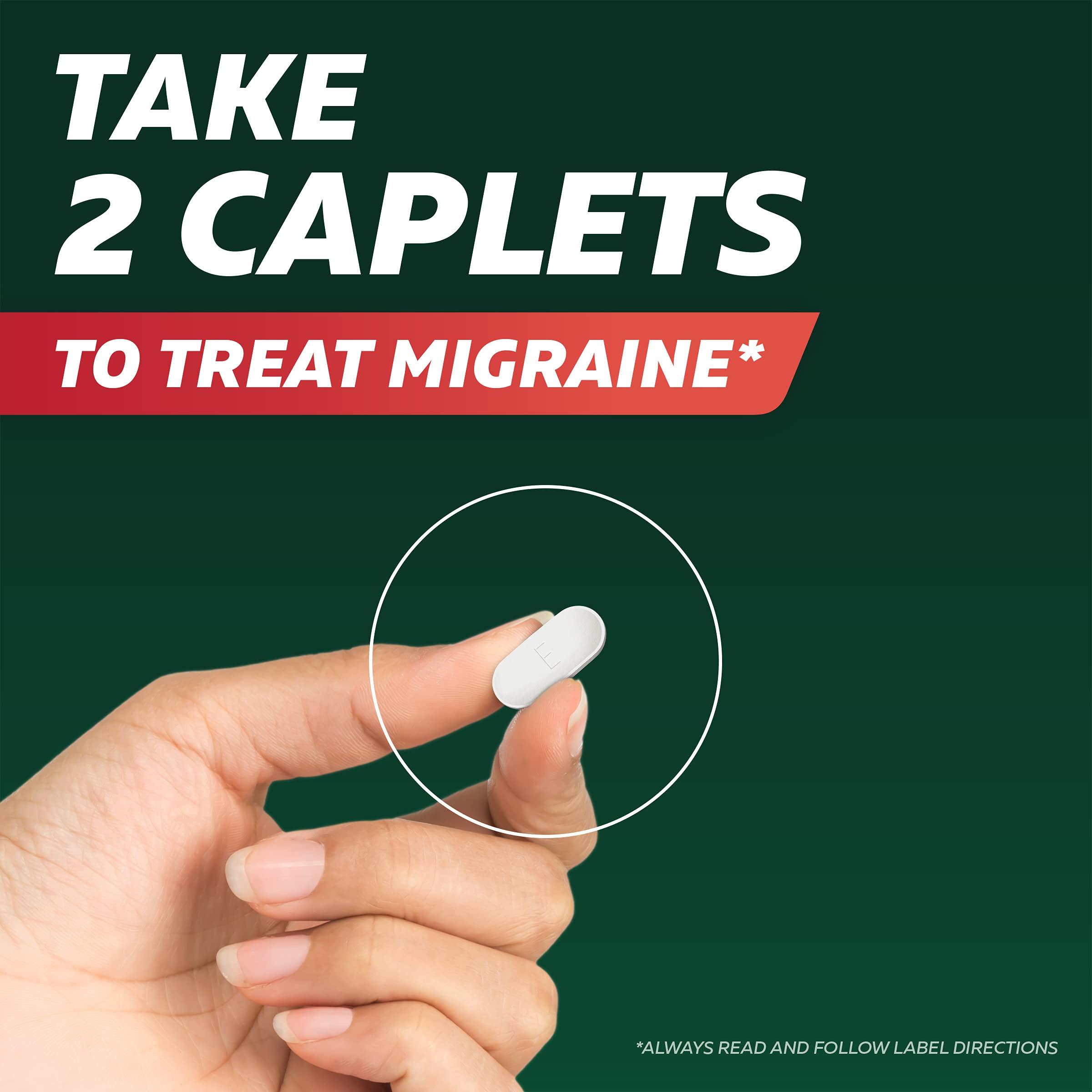 Excedrin Migraine Relief Caplets to Alleviate Migraine Symptoms, 200 count