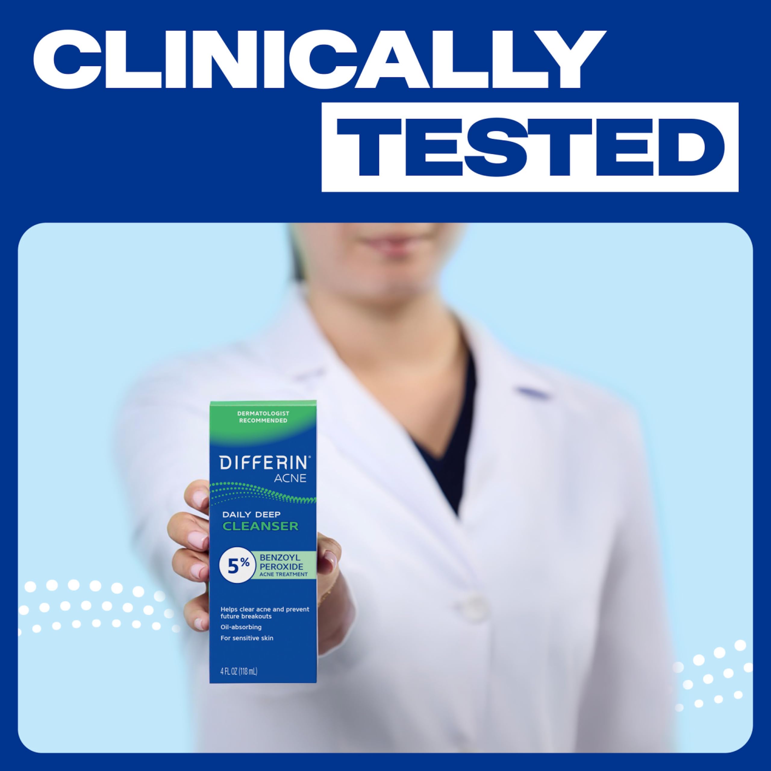 Differin Acne Face Wash, 5% Benzoyl Peroxide Daily Cleanser - Differin Official Product View 8