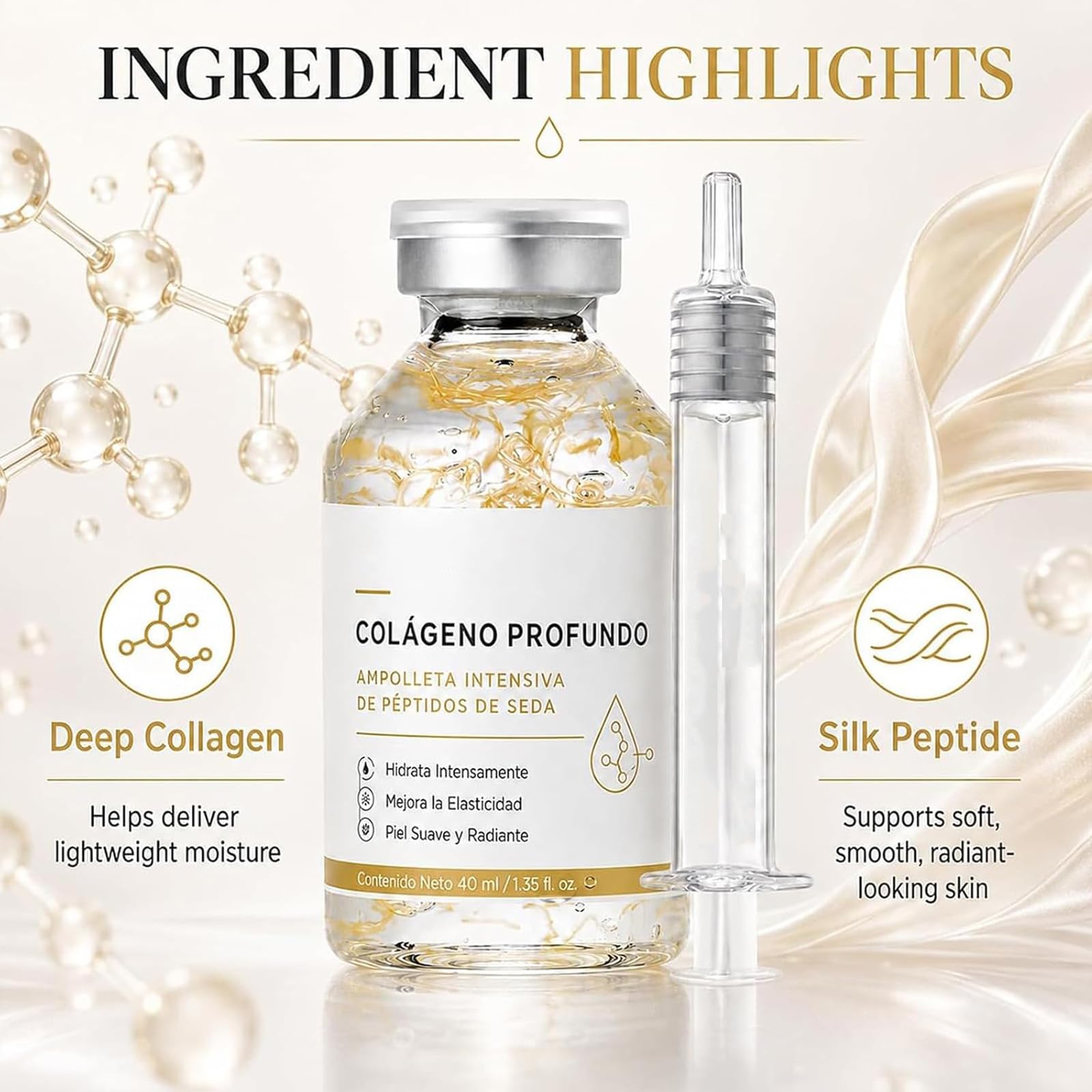 Colageno Profundo Deep Collagen Silk Peptide Serum Ampoule - Glykonex Official Imagery - 3
