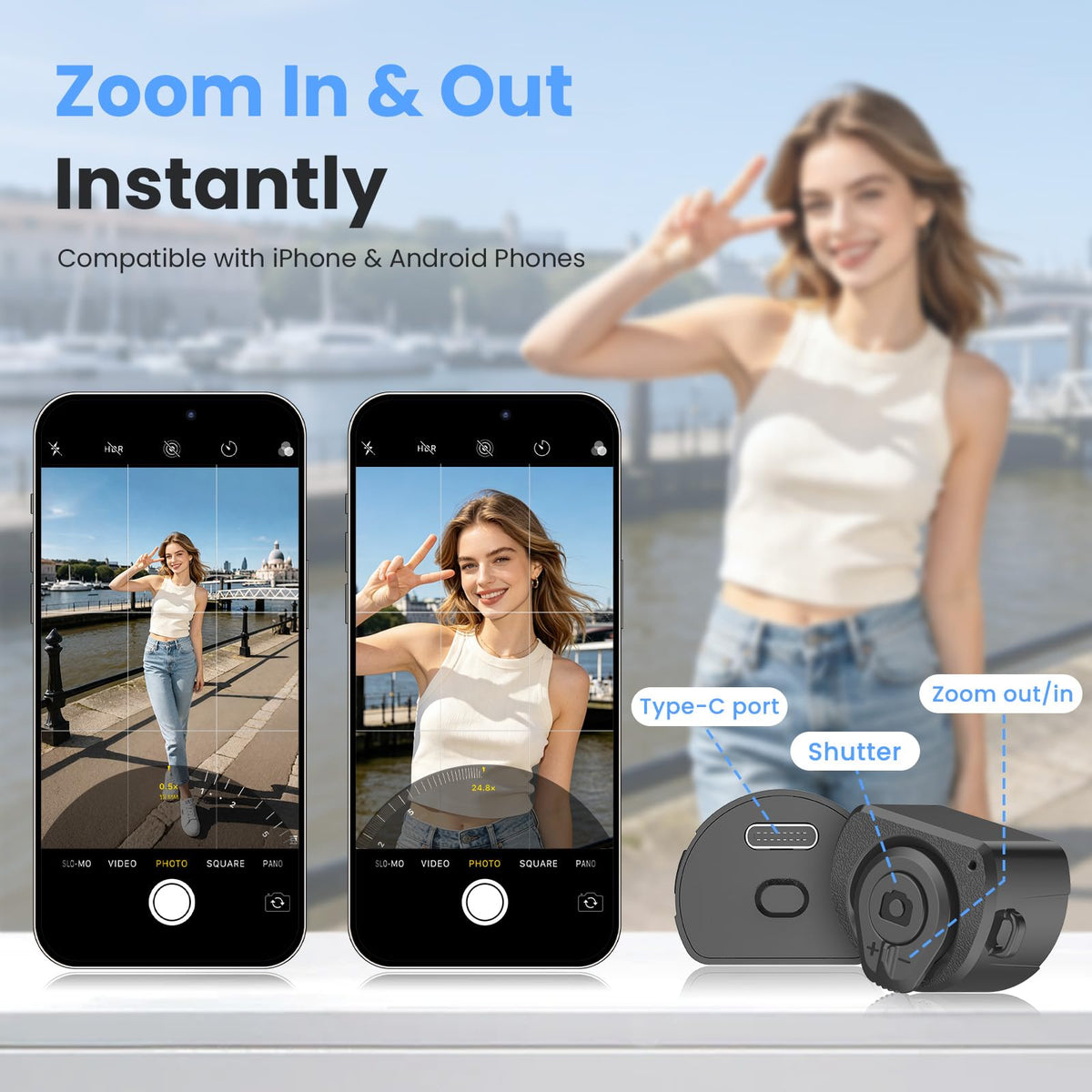 Magnetic Selfie Stick Tripod for iPhone Android MagSafe - Linber Official Imagery - 6