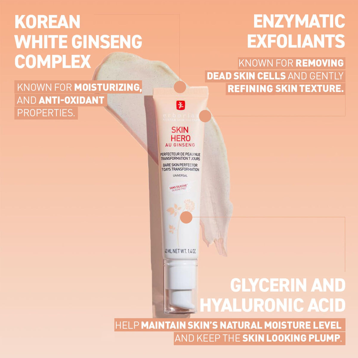 Erborian Skin Hero Perfector Non Tinted Smoothing Primer - Premium Selection Official Imagery - 6