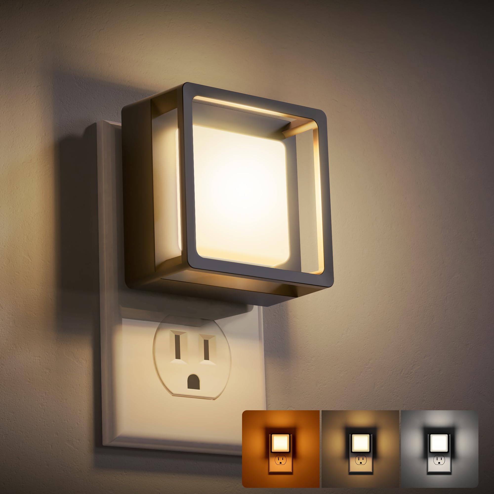 DORESshop LED Night Light,Night Lights Plug Into Wall  ,3CCT - DORESshop Official Product View 1