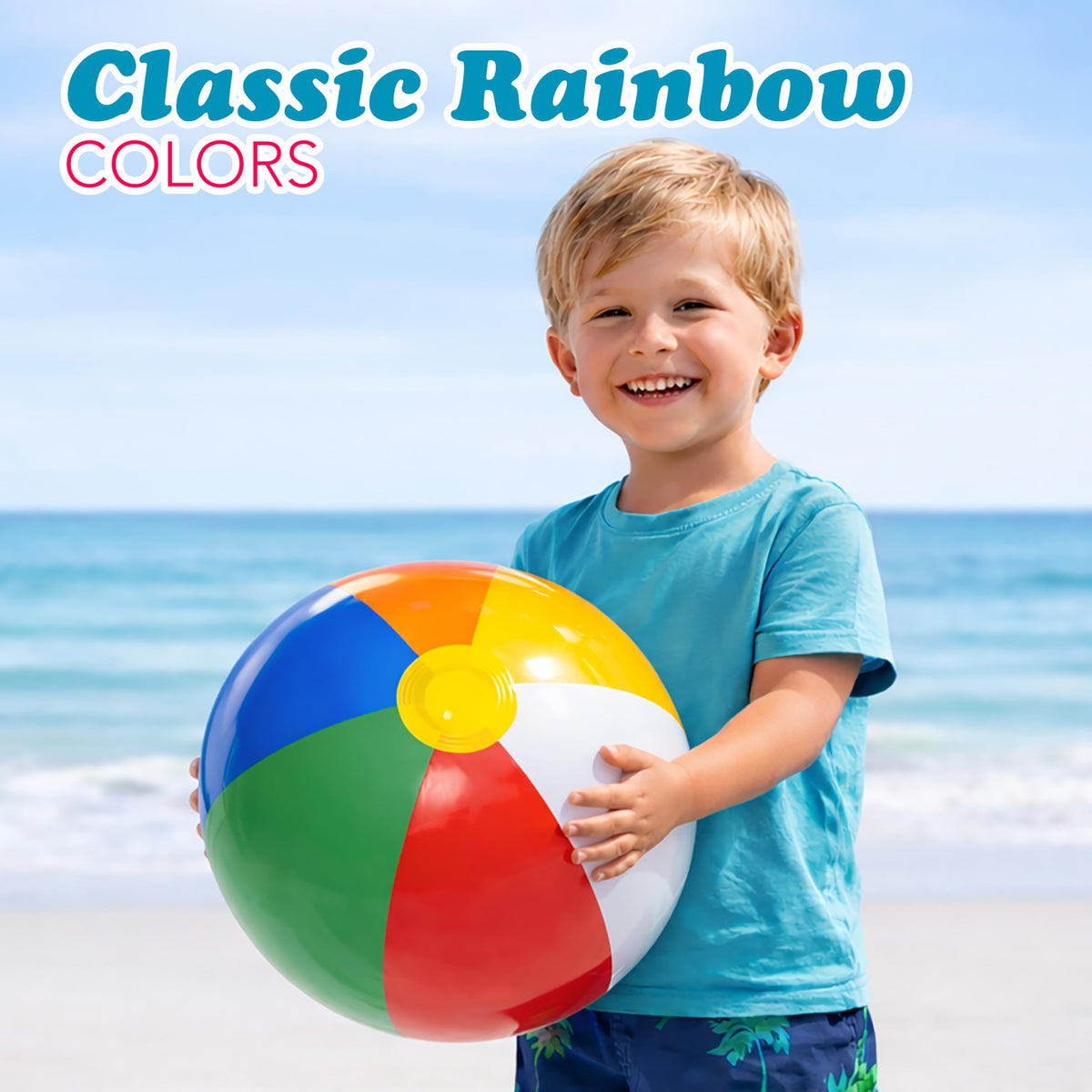 4E s Novelty 24 Pack 16 Inch Inflatable Beach Balls Bulk 24 - 4E's Novelty Official Imagery - 4