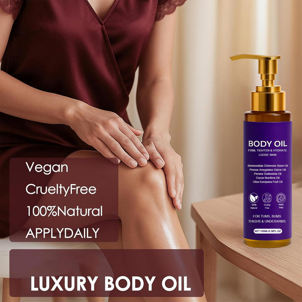 Body Firming Oil Luxury Body Oil for Crepe Skin 8 Natural - FWPTEI Official Imagery - 4