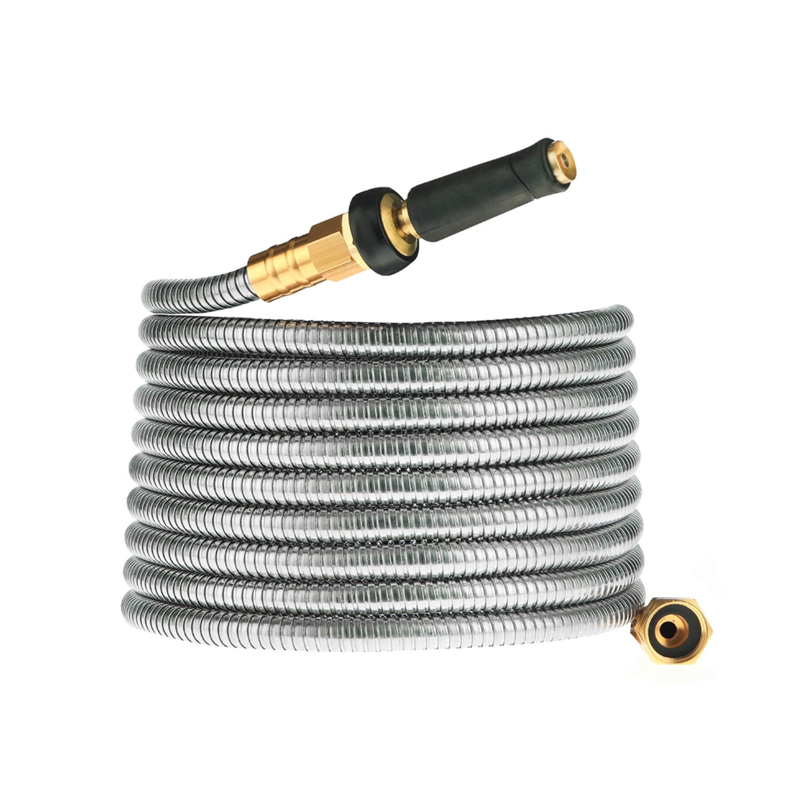 Rosy Earth Expandable Metal Garden Hose 75 FT - 304 Stainless Ste - Rosy Earth Official Product View 1