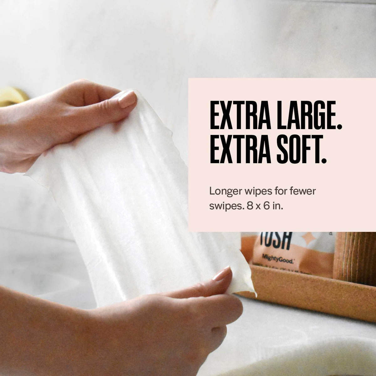 Wipe That Tush On The Go Flushable Wipes 4 Pack of 30 - MightyGood. Official Imagery - 4