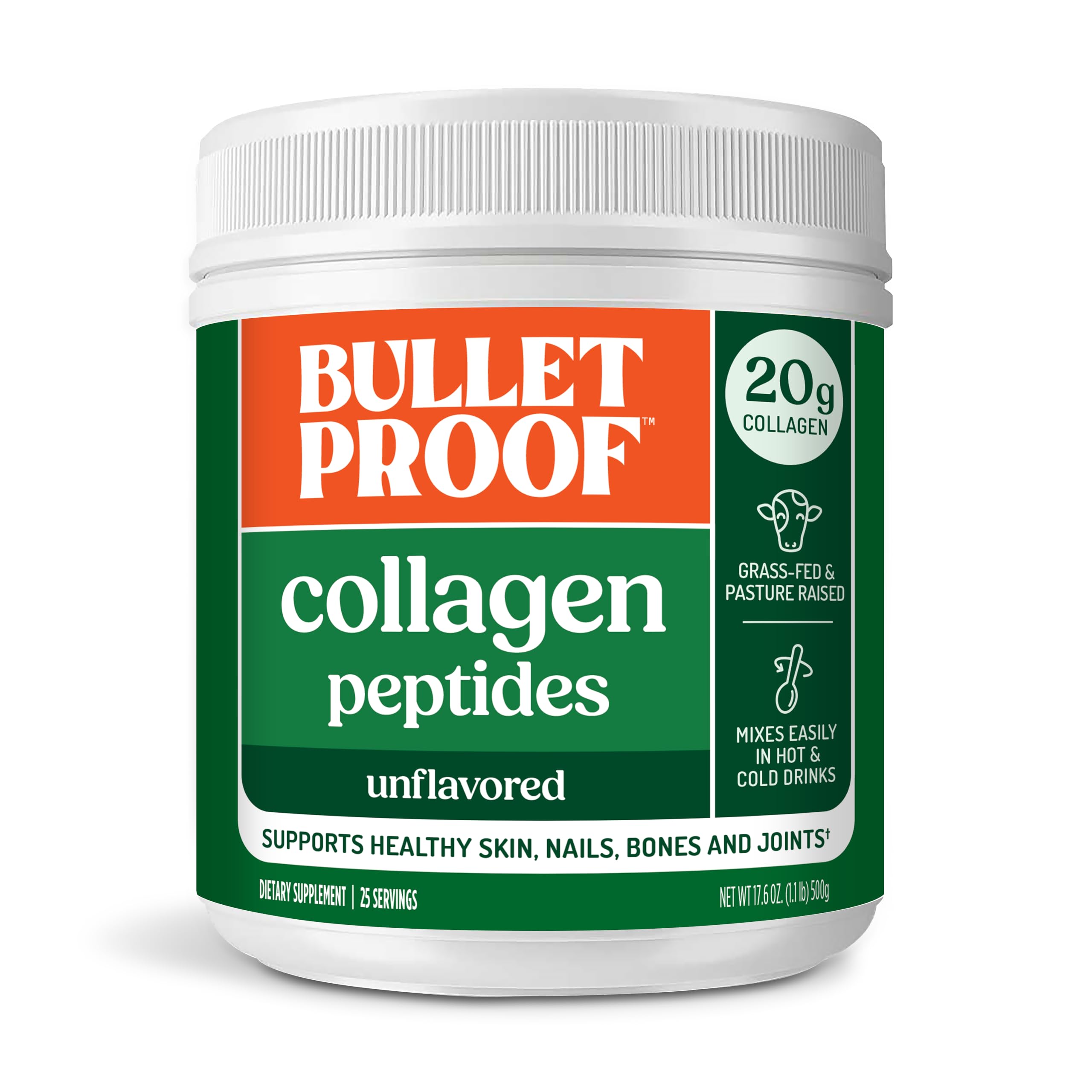 Bulletproof Unflavored Collagen Peptides Protein Powder 17 6 - Bulletproof Official Imagery - 2