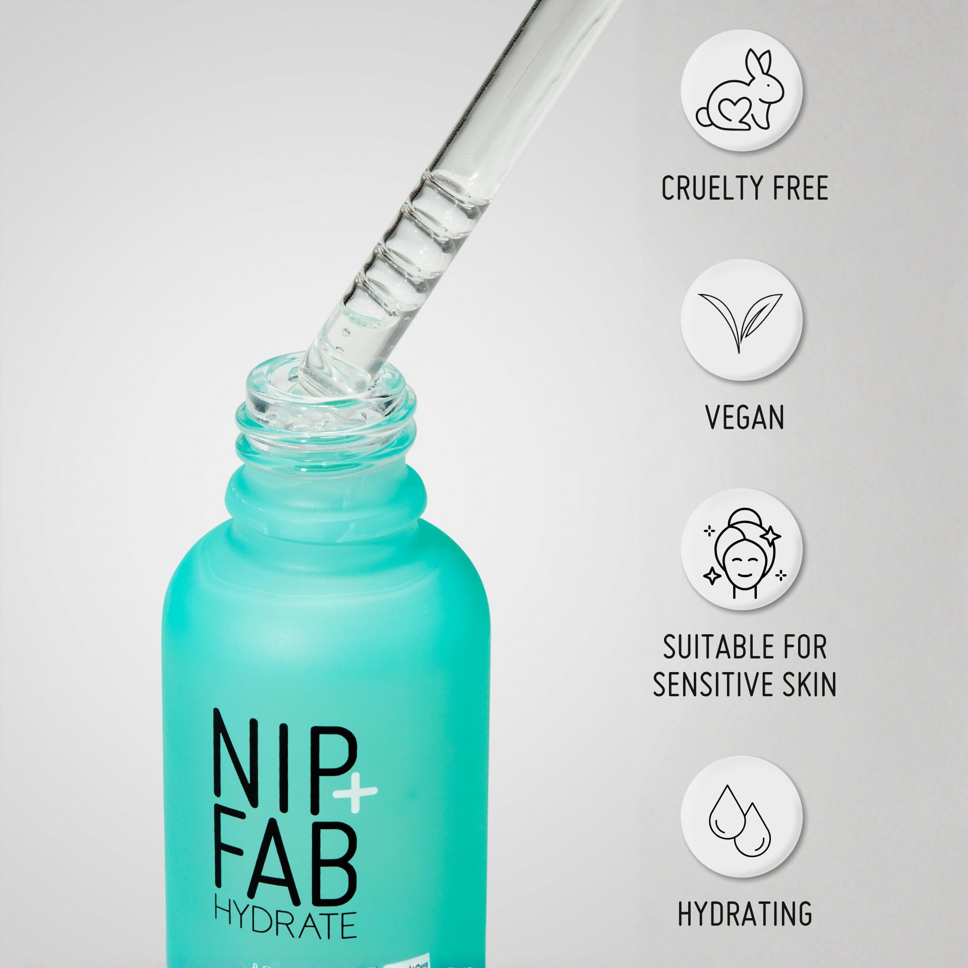 Nip + Fab Hyaluronic Fix Extreme 4 2% Concentrate, Daily Concentrated Drops for Face, Quick drying serum to replenish moisture levels. For dewy and visibly plumped skin, Multicolor, 30ML