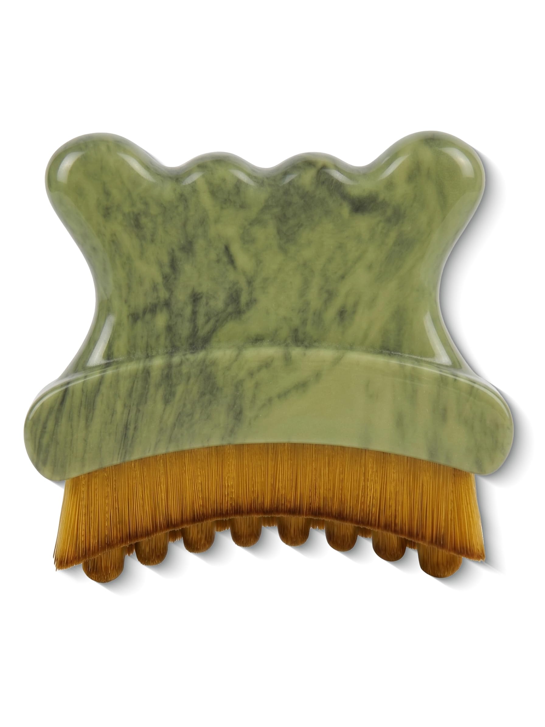 Lymphatic Contour Face Brush 3 in 1 Jade Gua Sha Facial - Vyridell Official Imagery - 2