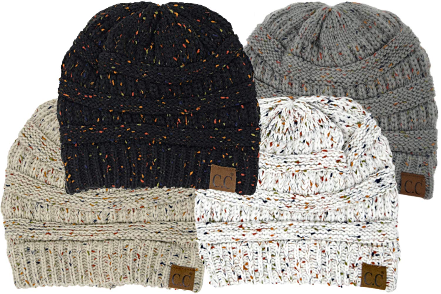 Funky Junque Premium Confetti Knit Beanie - Ultra Soft & Cozy Winter H - View 8