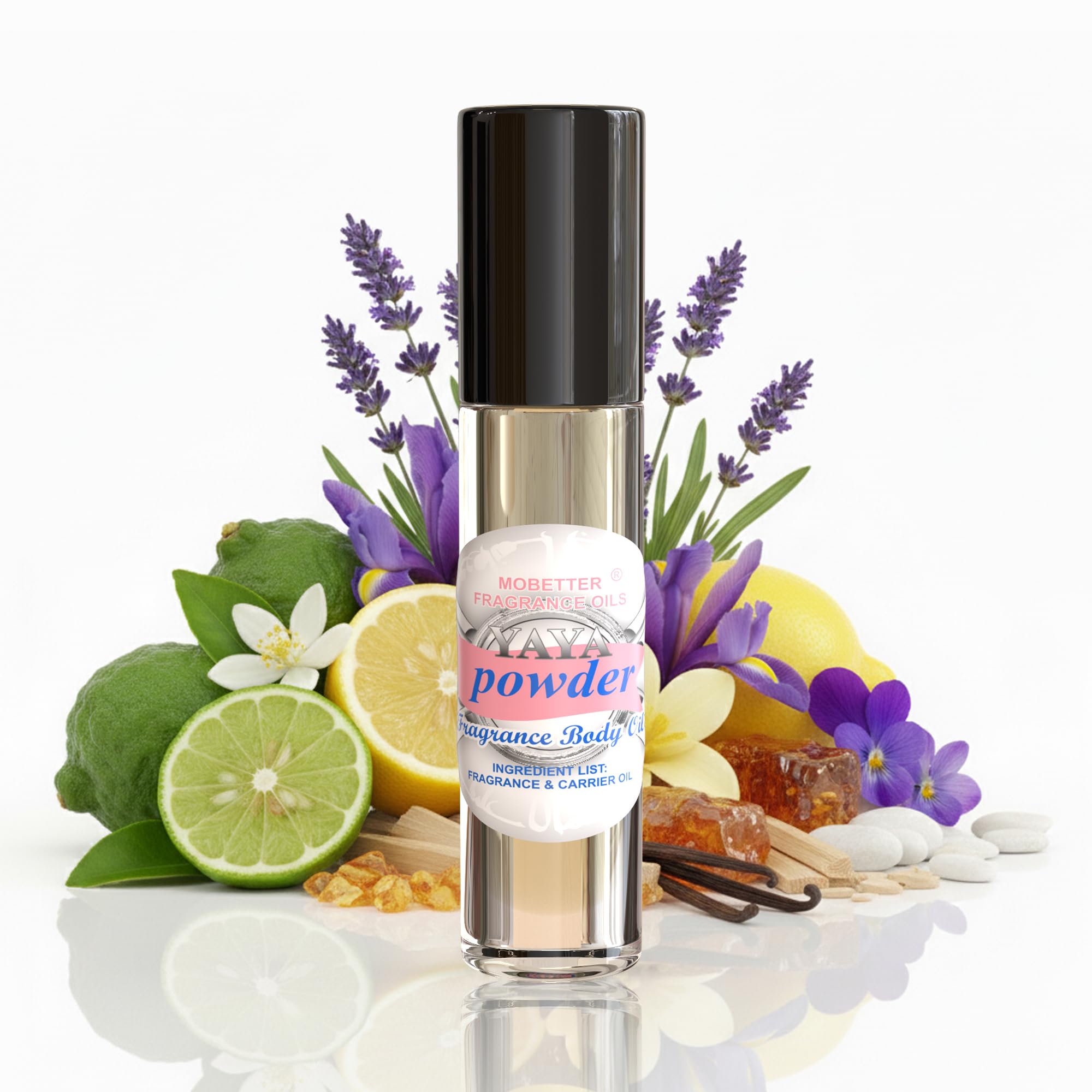 MOBETTER FRAGRANCE OILS YAYA Powder Parfum Fragrance Body Oil - Product Imagery