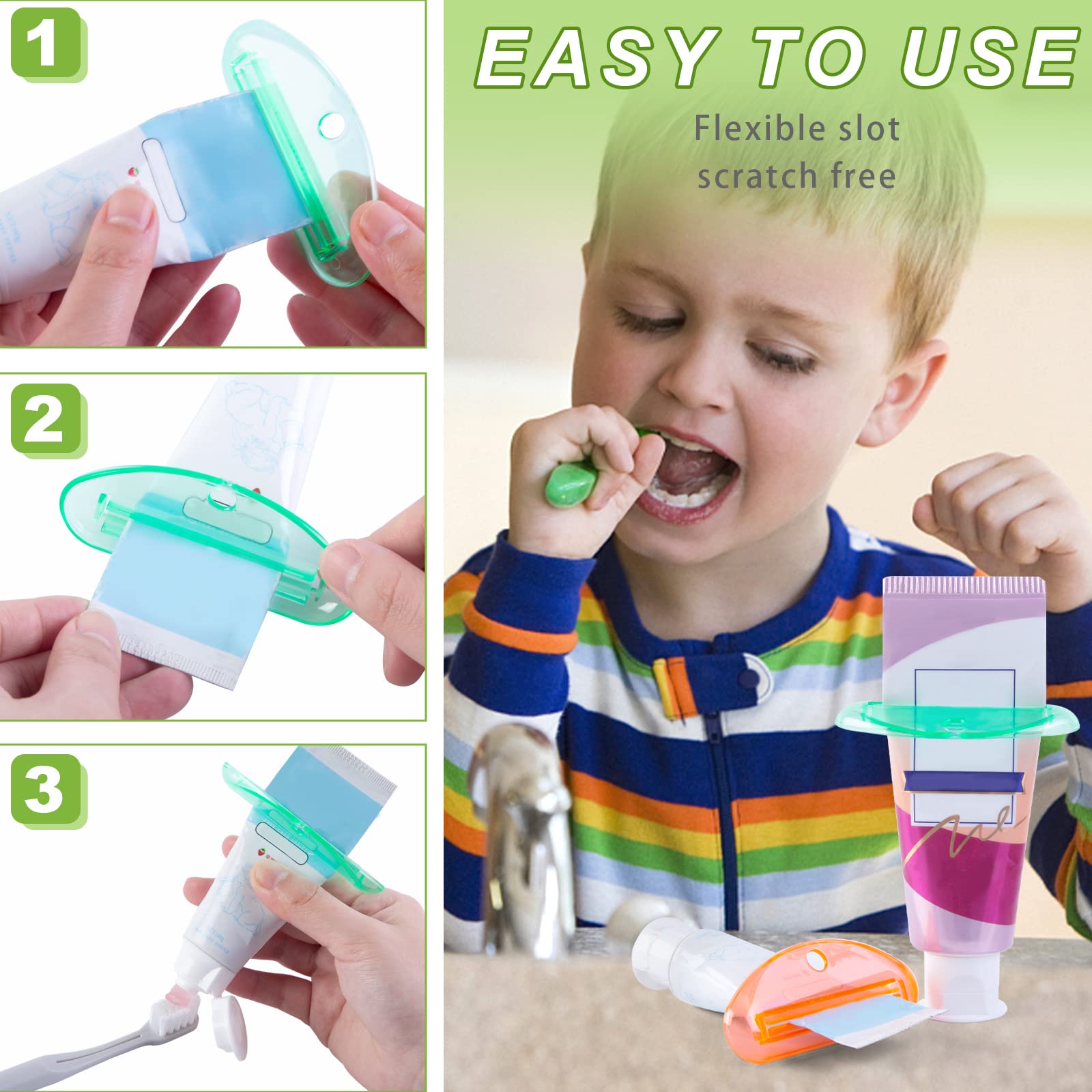 LOVEINUSA Toothpaste Tube Squeezer, 4 PCS Toothpaste Squeezer Rol - LOVEINUSA Official Product View 5