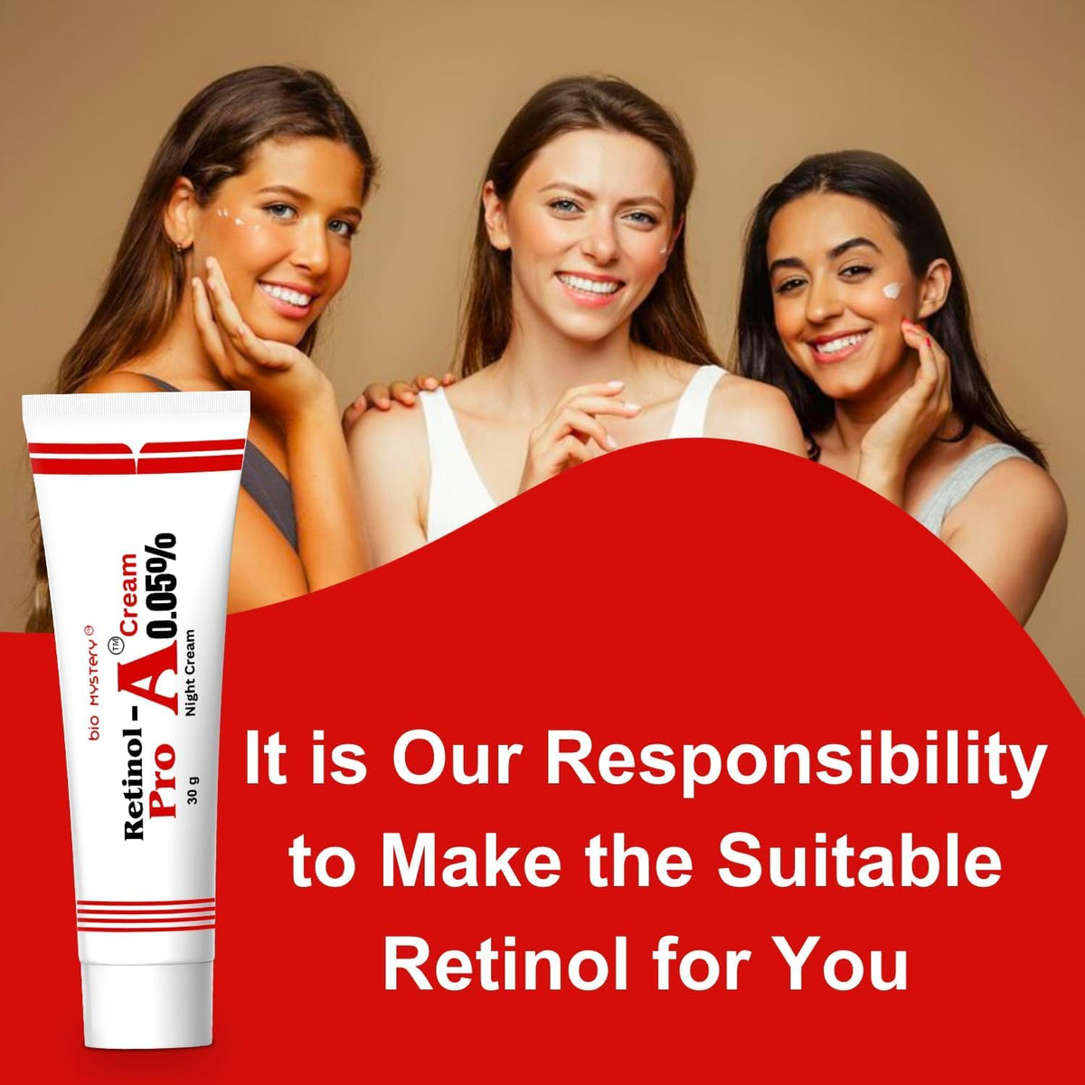 Retinol 0 05 For Night Repair Cream Face Moisturizer for - Bio Mystery Official Imagery - 6