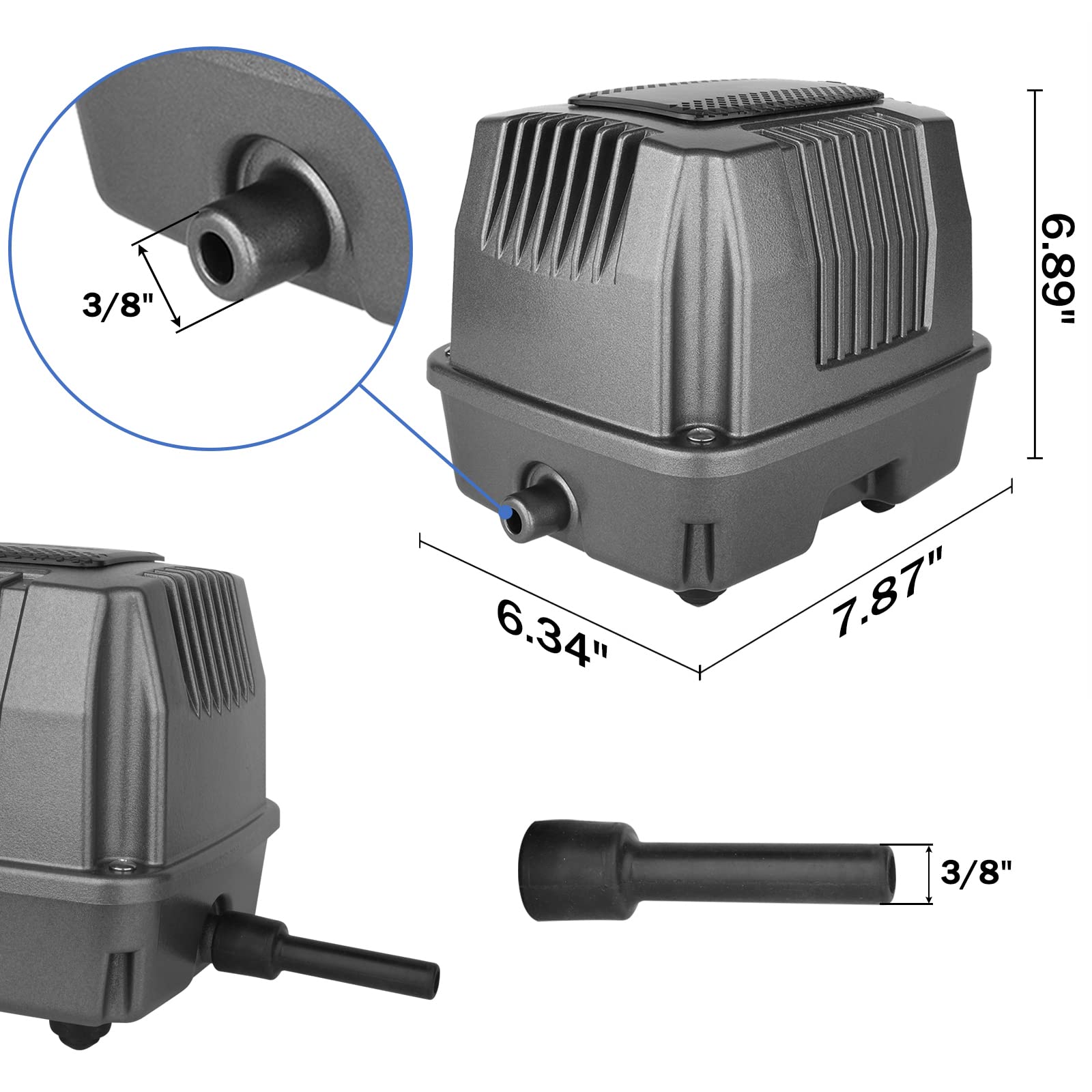 AquaMiracle All-in-One Pond Aeration System - Koi Pond Aerator wi - AquaMiracle Official Product View 2