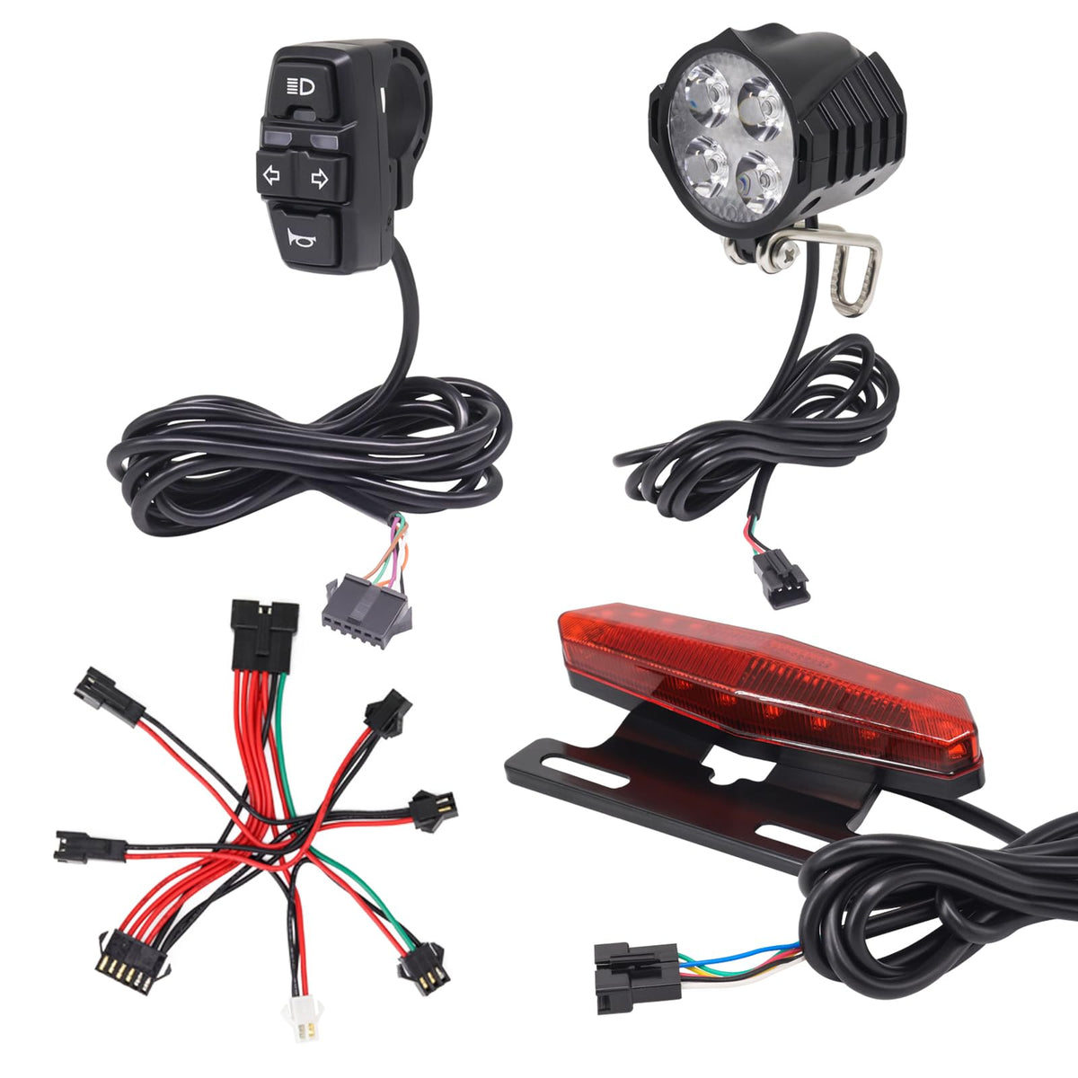 36V 48V Ebike Light Kit Electric Bike Headlight with Horn - Onature Official Imagery - 1