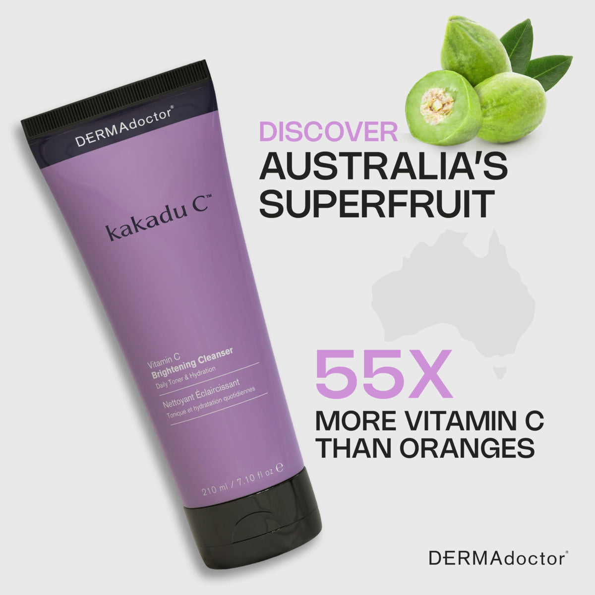 DERMAdoctor Vitamin C Face Wash Daily 3 in 1 Kakadu Plum - DERMAdoctor Official Imagery - 4