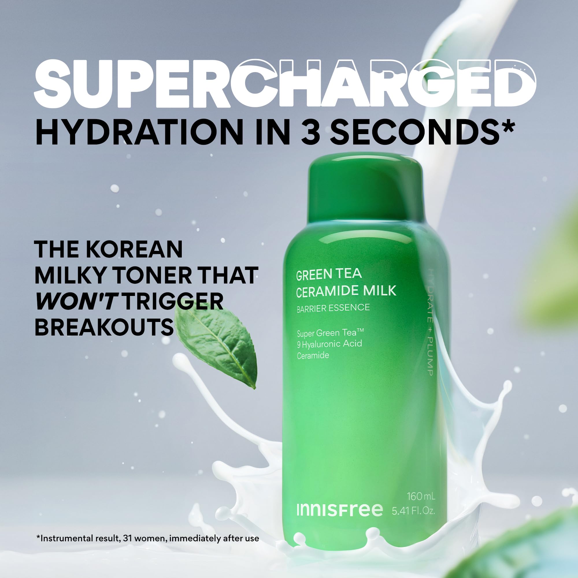 Elefair Tech innisfree Green Tea Ceramide Milk - Hydrating & Lightweight Korean - Elefair Tech Official Product View 3