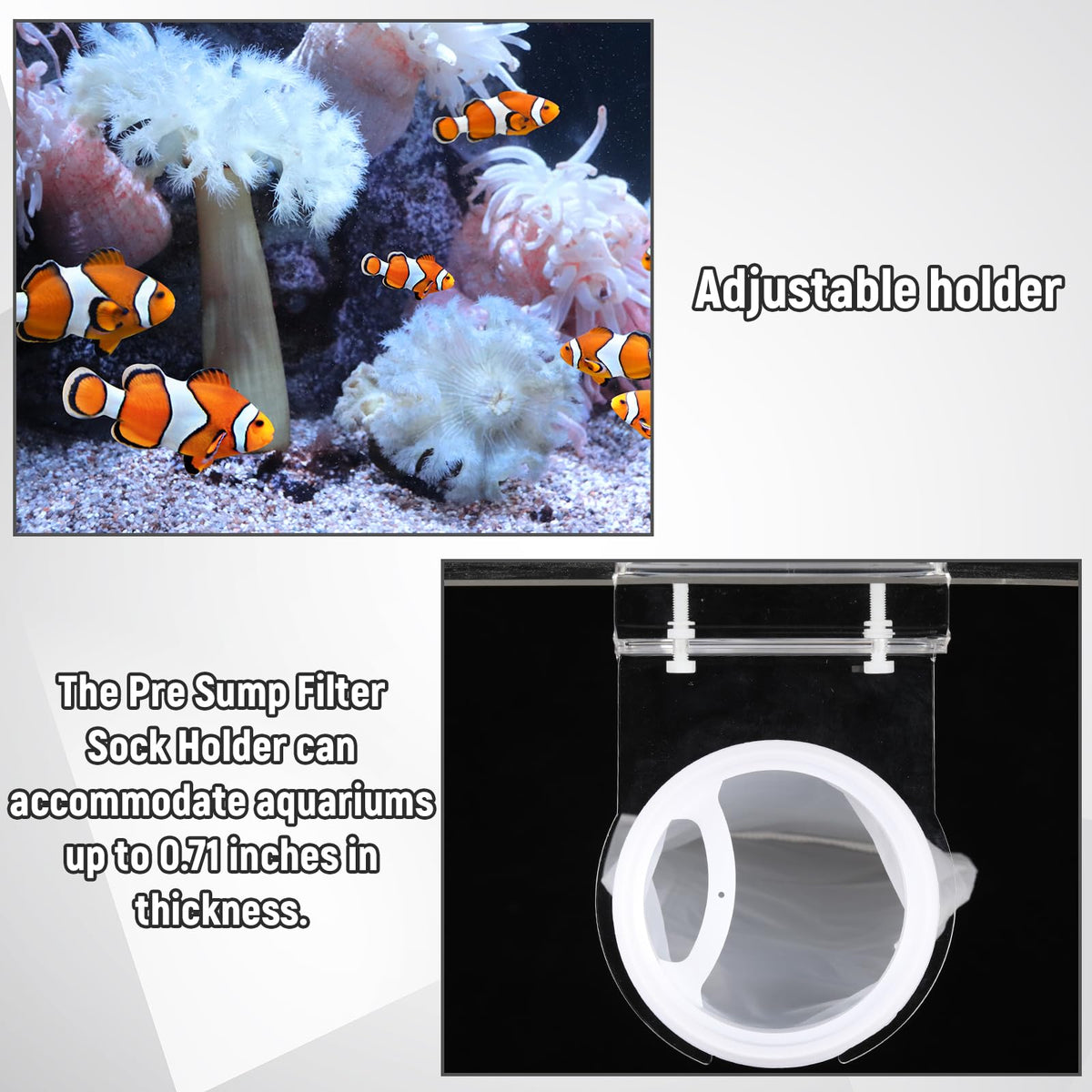 8 Pcs 4 Inch Filter Socks with Holder for Aquarium Pre Sump - Ninehaoou Official Imagery - 6