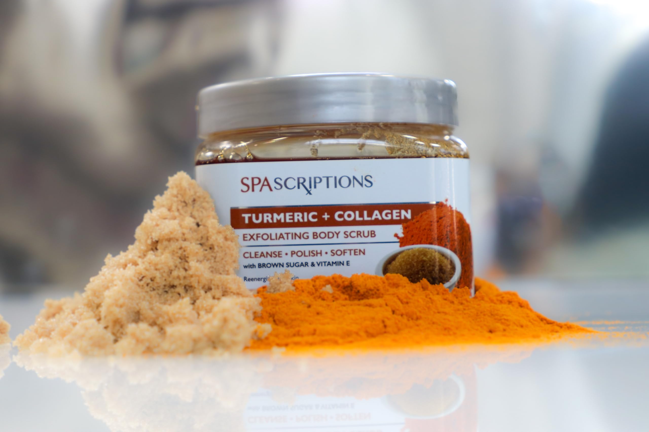 SpaScriptions Turmeric & Collagen Sugar Scrub - Brightening Body Scrub - SpaScriptions Official Product View 4