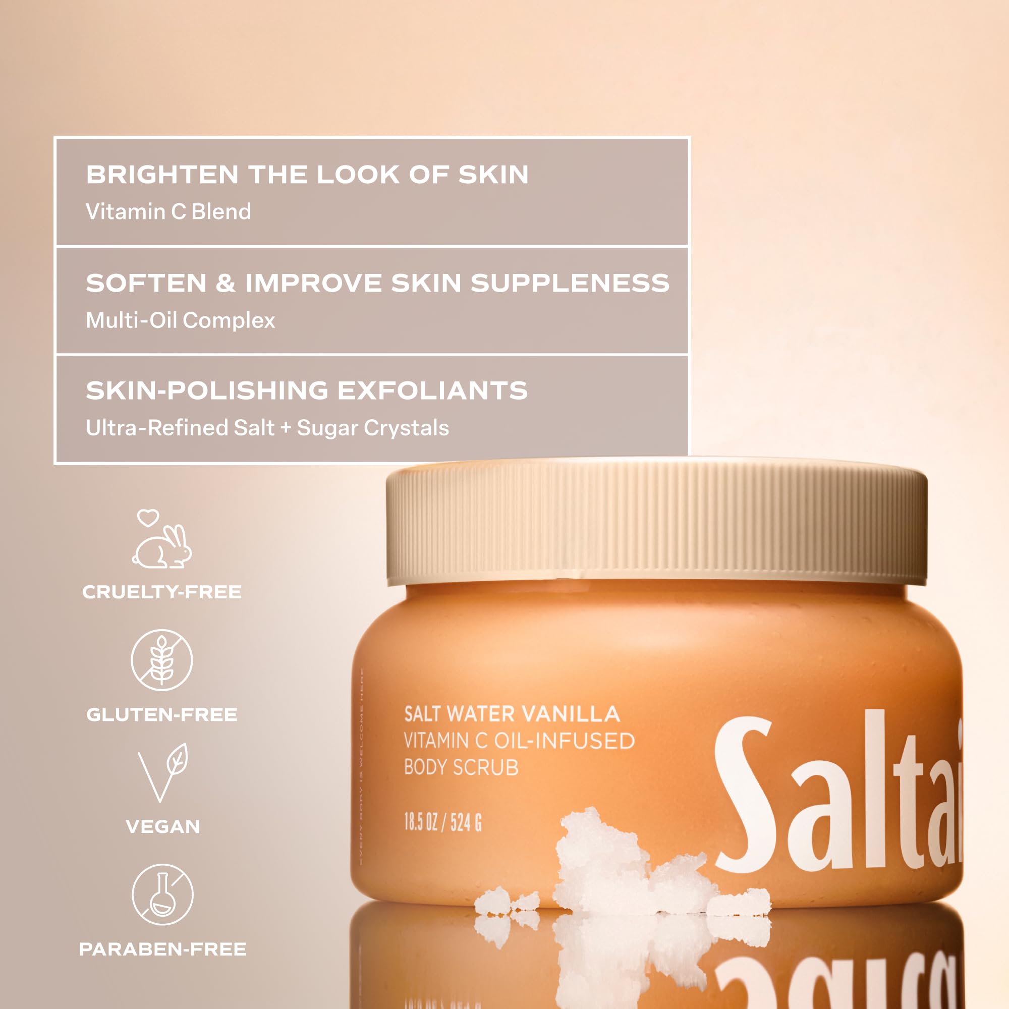 Saltair Body Scrub - Salt Water Vanilla Exfoliating Polish - Saltair Official Product View 9