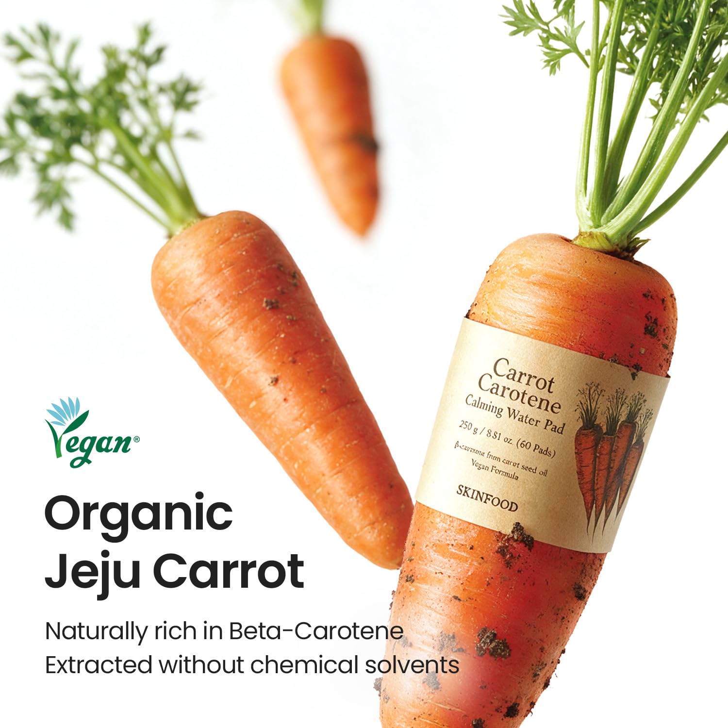 SKINFOOD 1957 SKINFOOD Carrot Carotene Calming Water Pad Set, Korean Toner Pads - SKINFOOD 1957 Official Product View 7