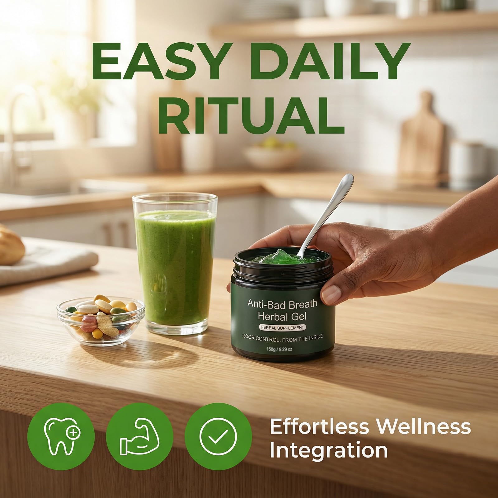 WVJIGE Anti-Bad Breath Herbal Gel Supplement 1PCS