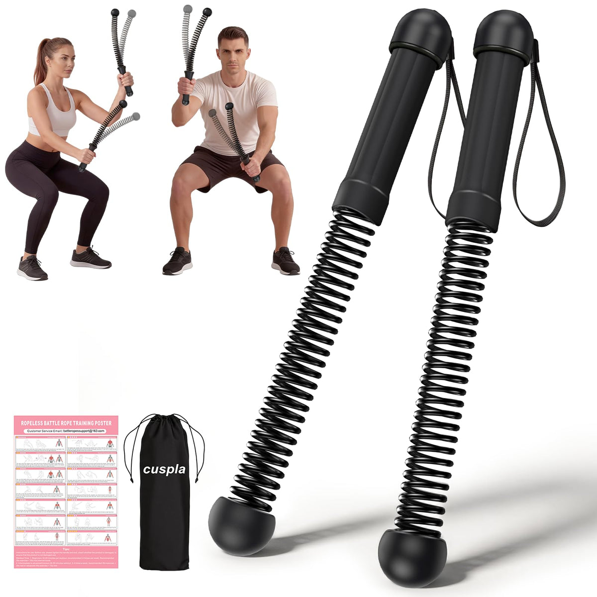Weighted Ropeless Battle Ropes Cordless Battle Ropes - cuspla Official Imagery - 1