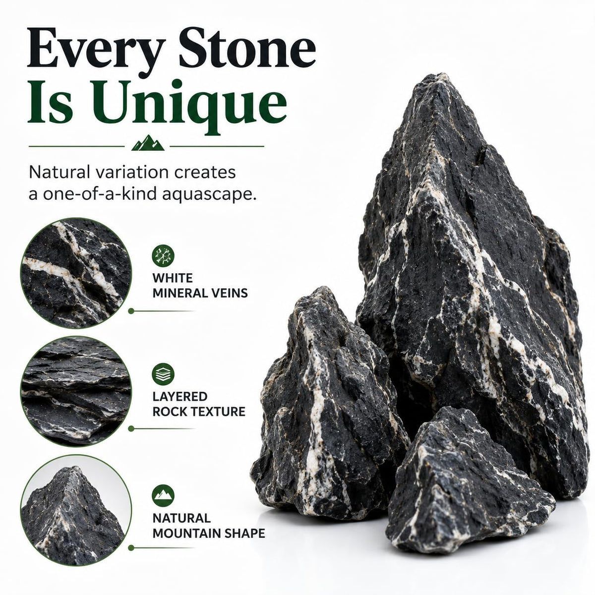 10lLBS Aquarium Rocks Seiryu Stone Natural Hardscape Stone - TankMatDecor Official Imagery - 4