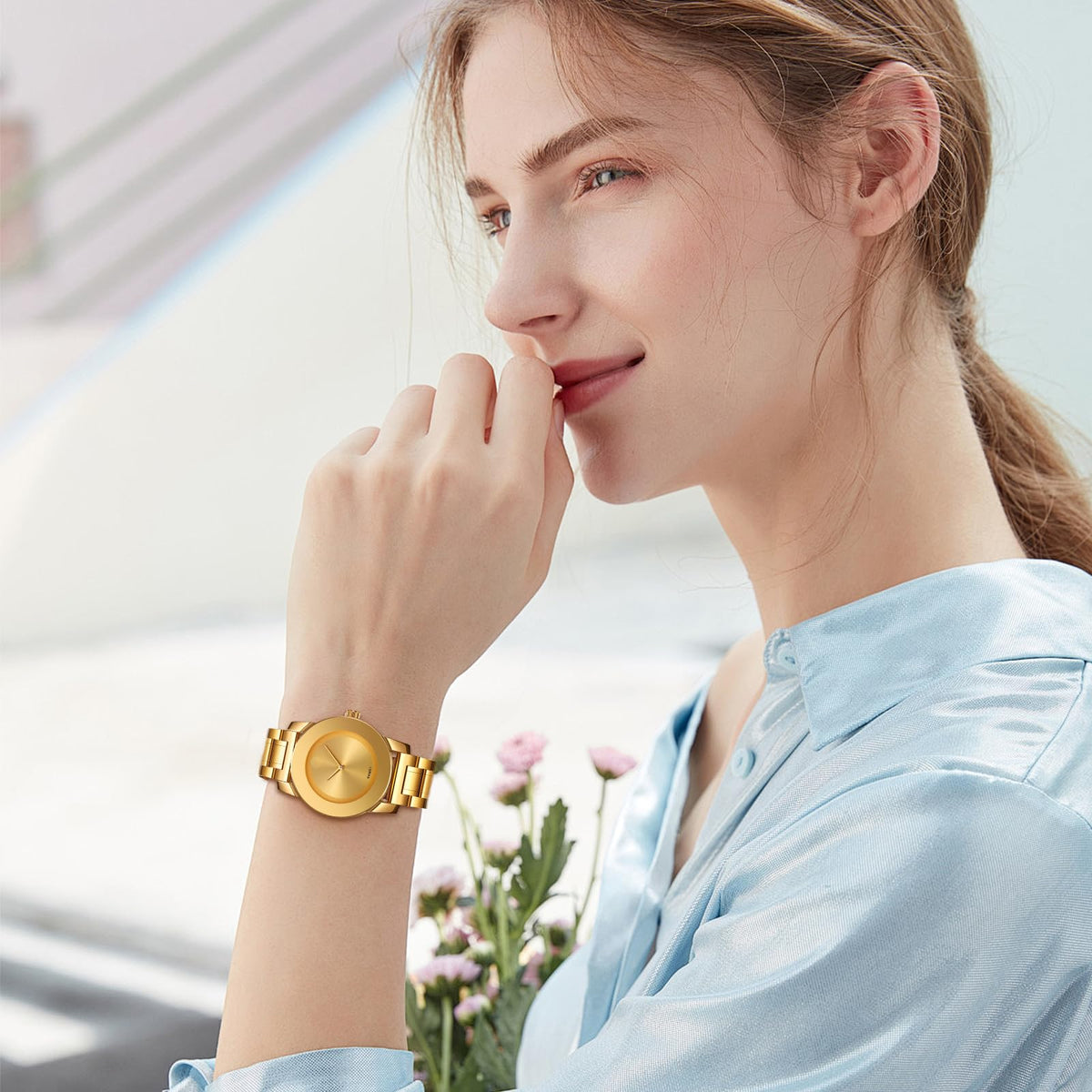 SKMEI Womens Wrist Watches Luxury Elegant Minimalist Quartz - SKMEI Official Imagery - 4