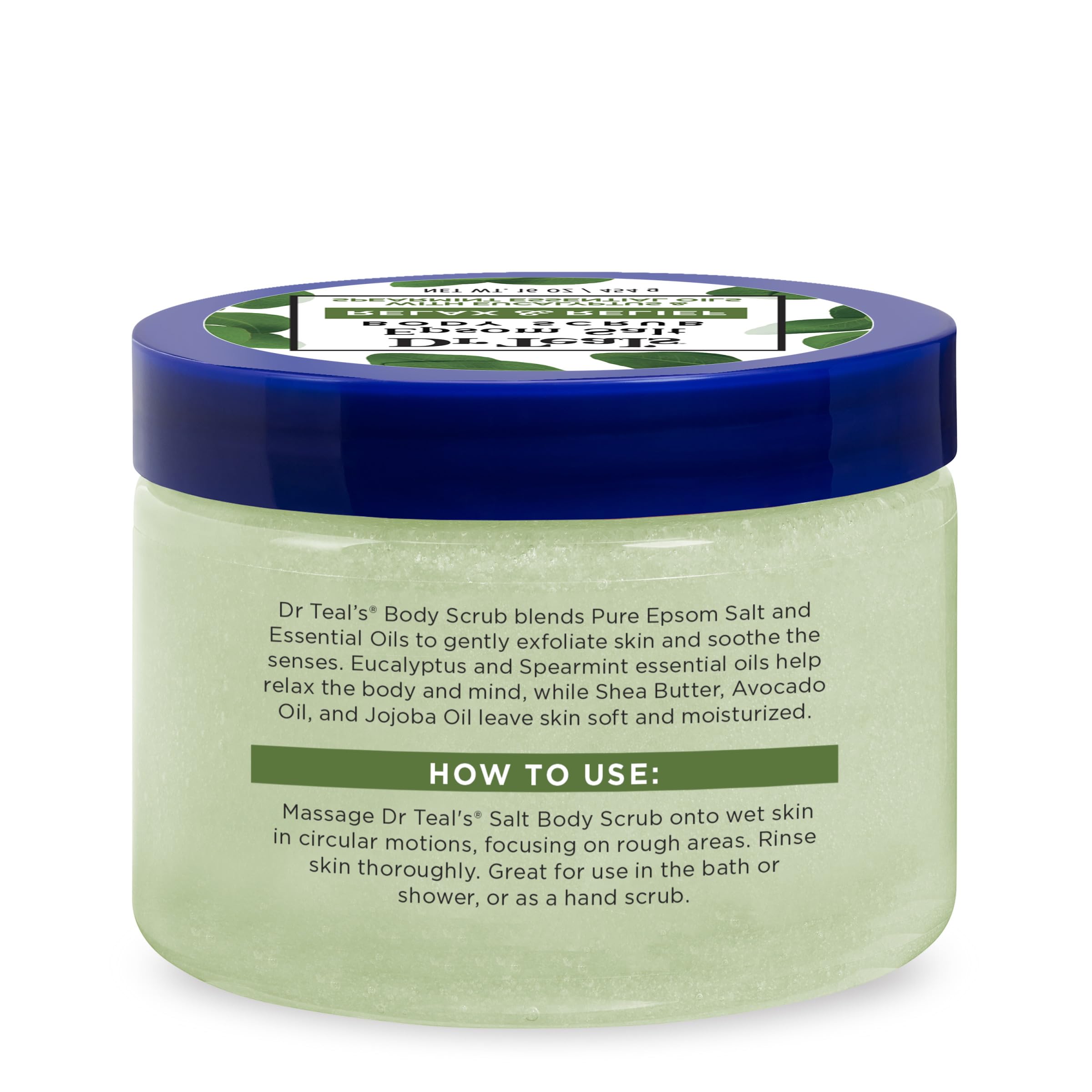 Dr Teal's Pure Epsom Salt Body Scrub, Relax & Relief with Eucalyptus & - Dr Teal's Official Product View 9