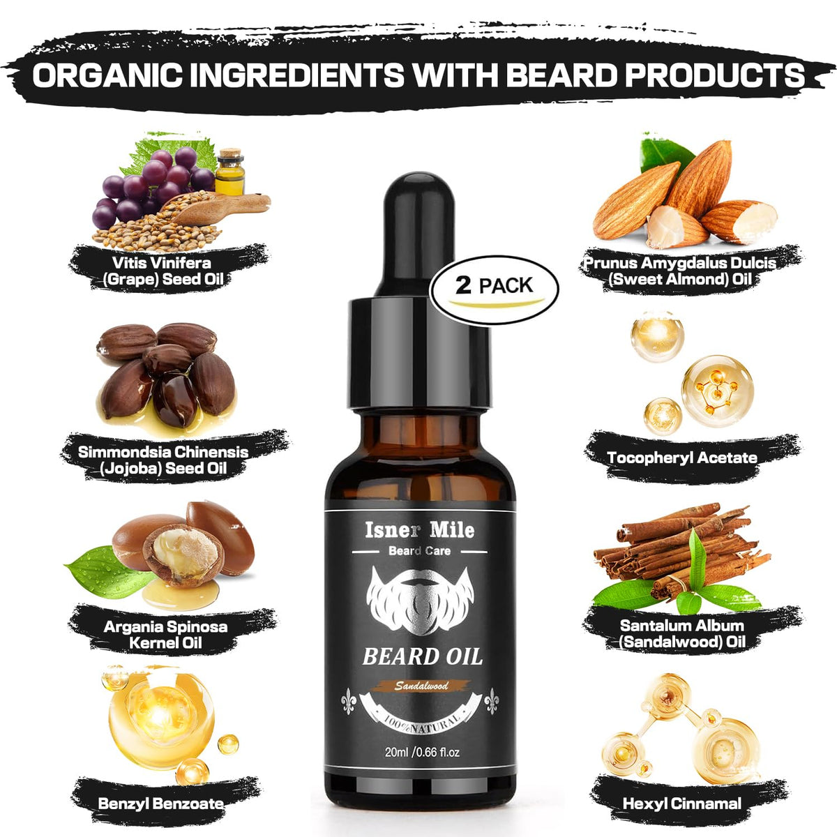 Beard Care Grooming Kit for Men Sandalwood Natural Beard - Comfy Mate Official Imagery - 5