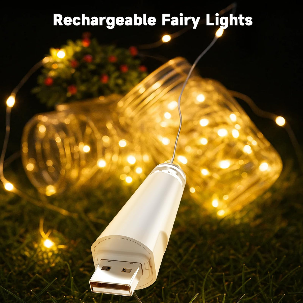 Rechargeable Fairy Lights - OUSMIN Official Imagery - 5
