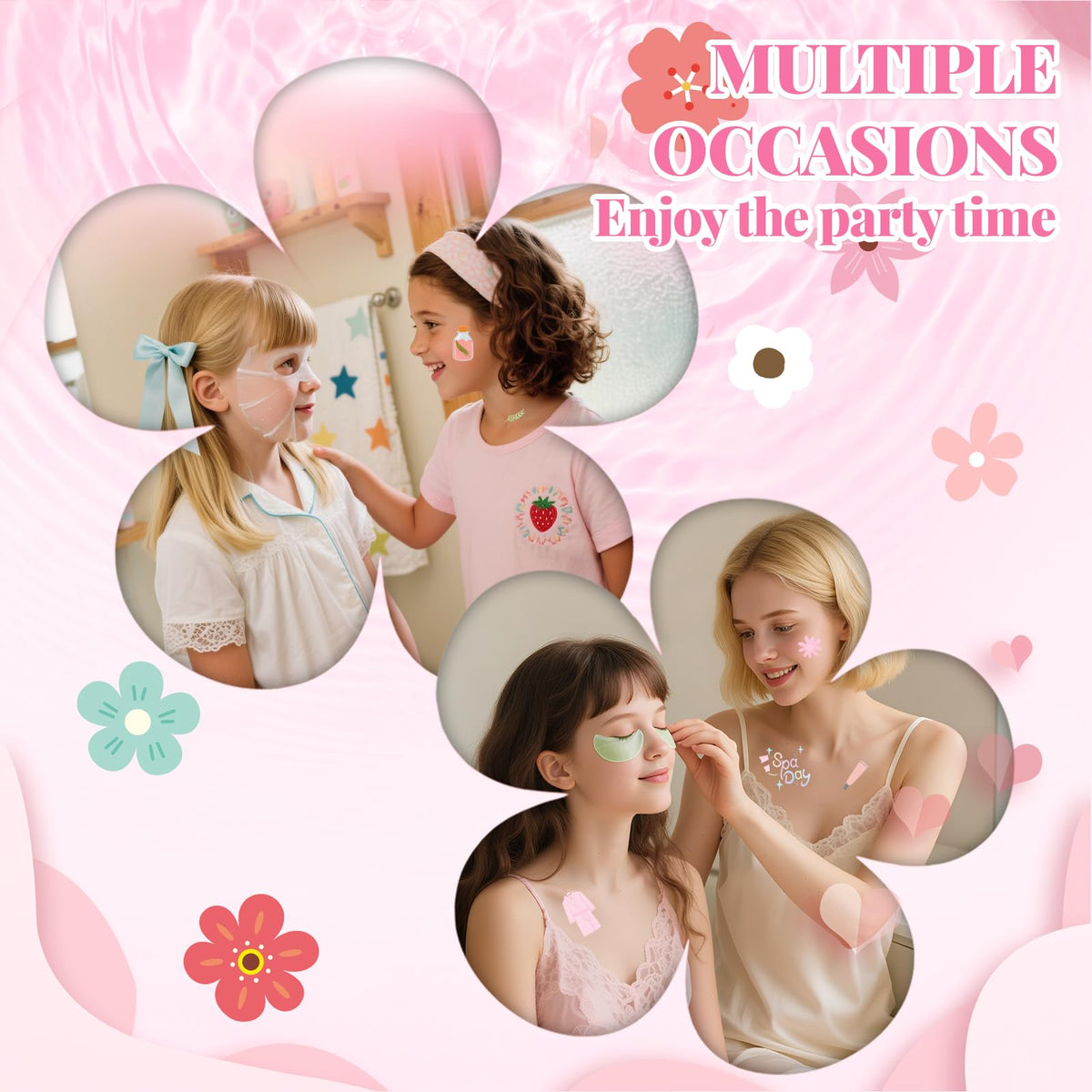 90PCS Spa Party Supplies for Girls Sleepover Party Supplies - MUREND Official Imagery - 5