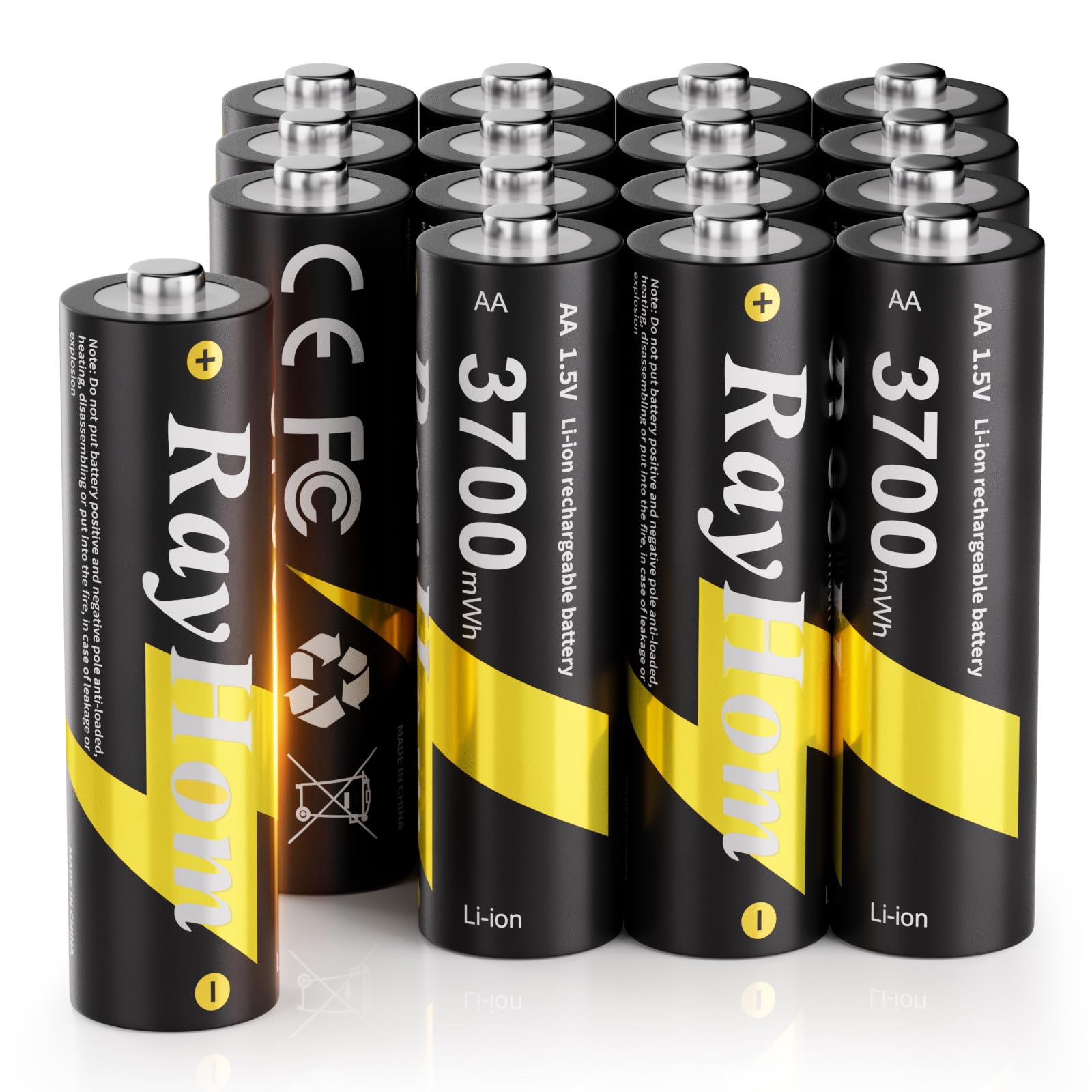 RayHom 8 Pack Rechargeable AA Lithium Batteries with Charger for - RayHom Official Product View 8