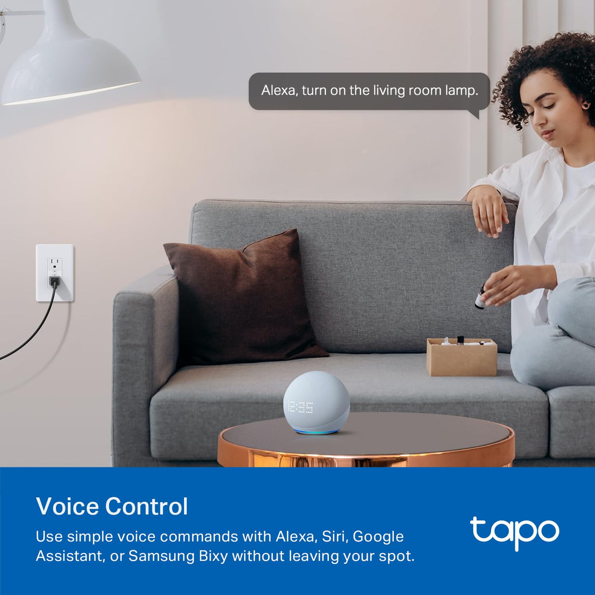 Tapo Smart Plug Wi Fi in Wall Outlet P210M Matter Compatible - Premium Selection Official Imagery - 8