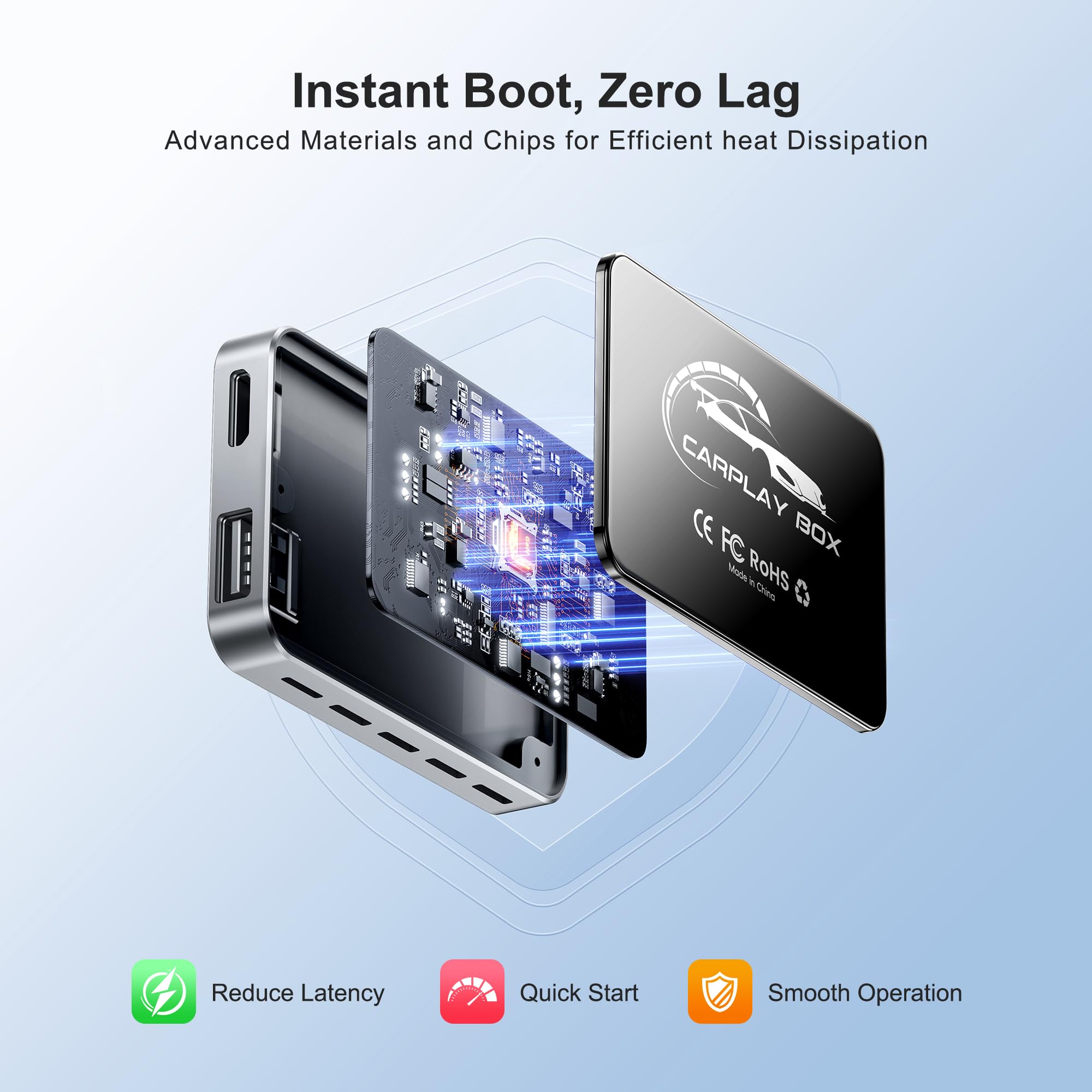 FAIMEE AI Box CarPlay, 3-in-1 Wireless CarPlay Adapter Android Au by FAIMEE - Angle View 7